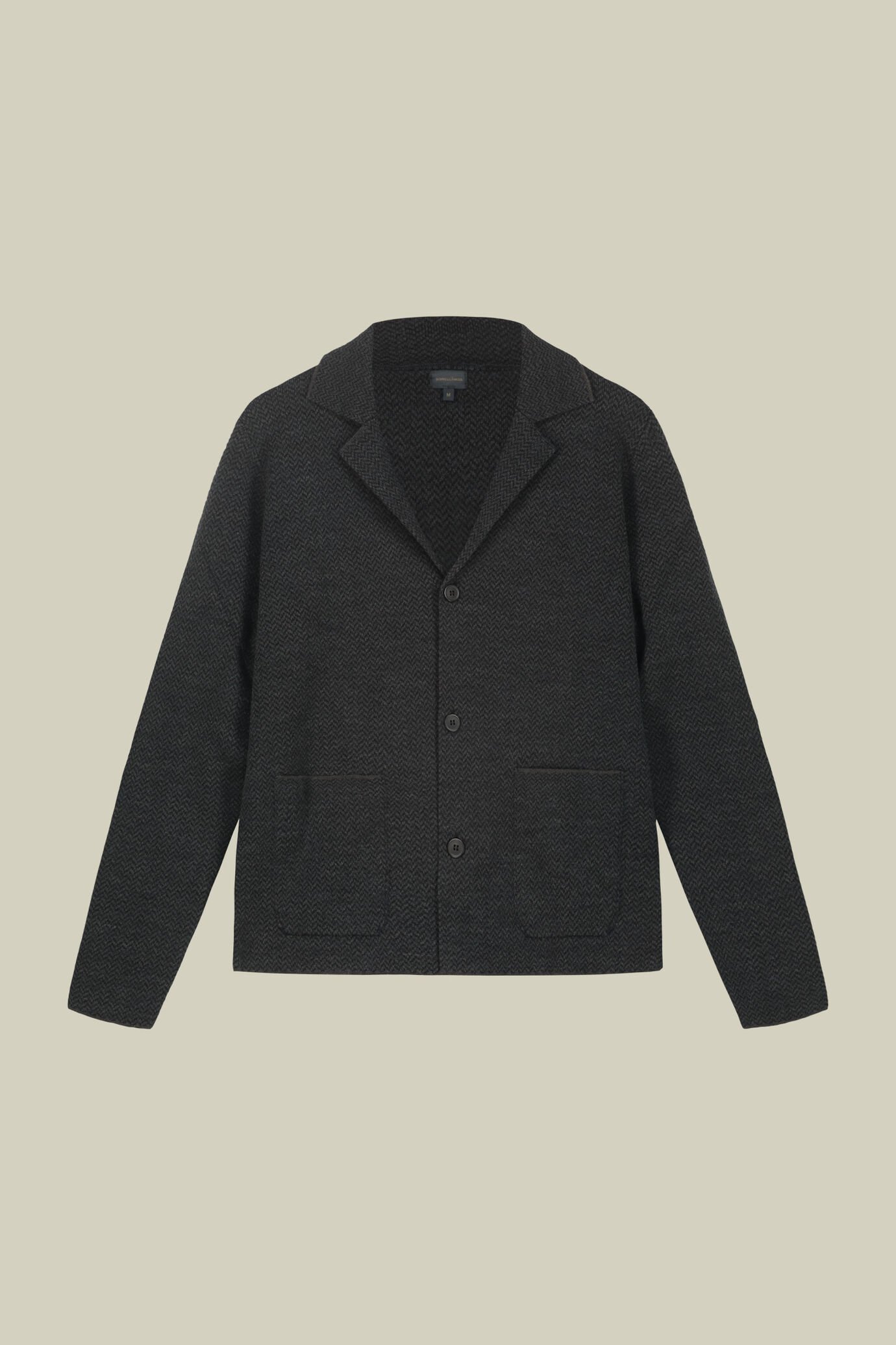 Herren-Strickjacke aus Jacquard-Strick mit Wollanteil reguläre Passform image number 4