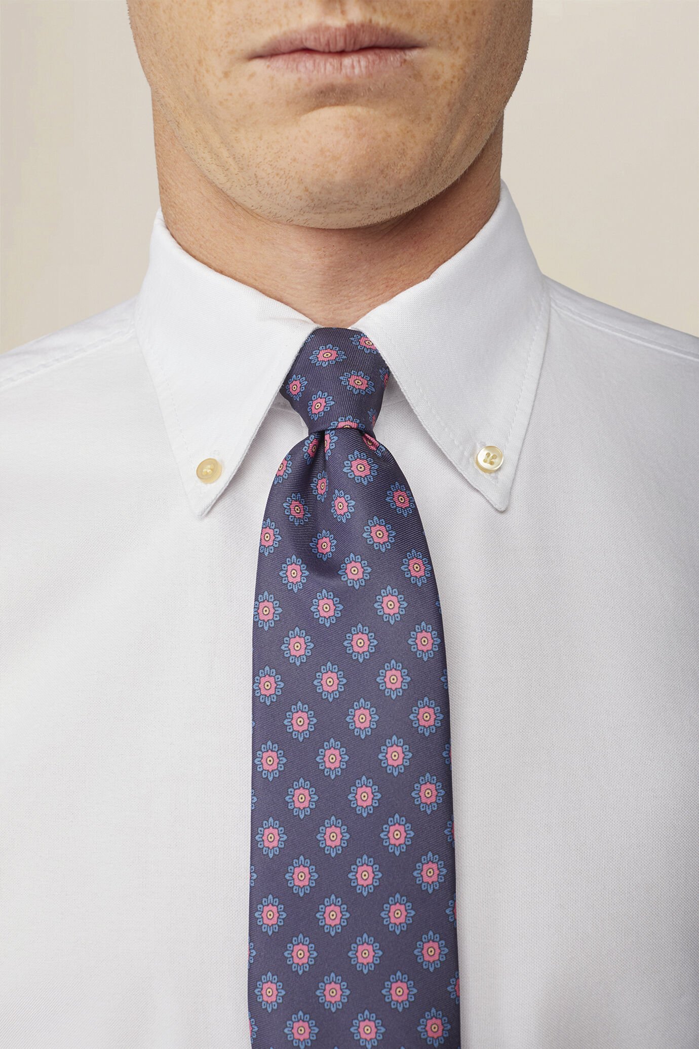 Cravate pour homme &agrave; imprim&eacute; losange