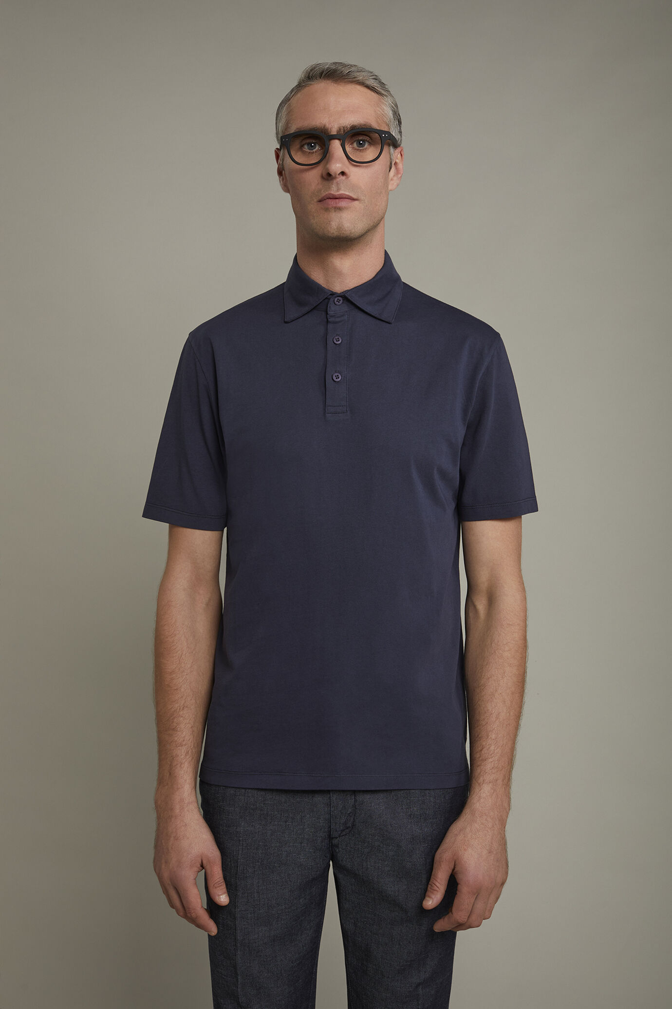 Men’s short sleeve polo shirt 100% cotton regular fit