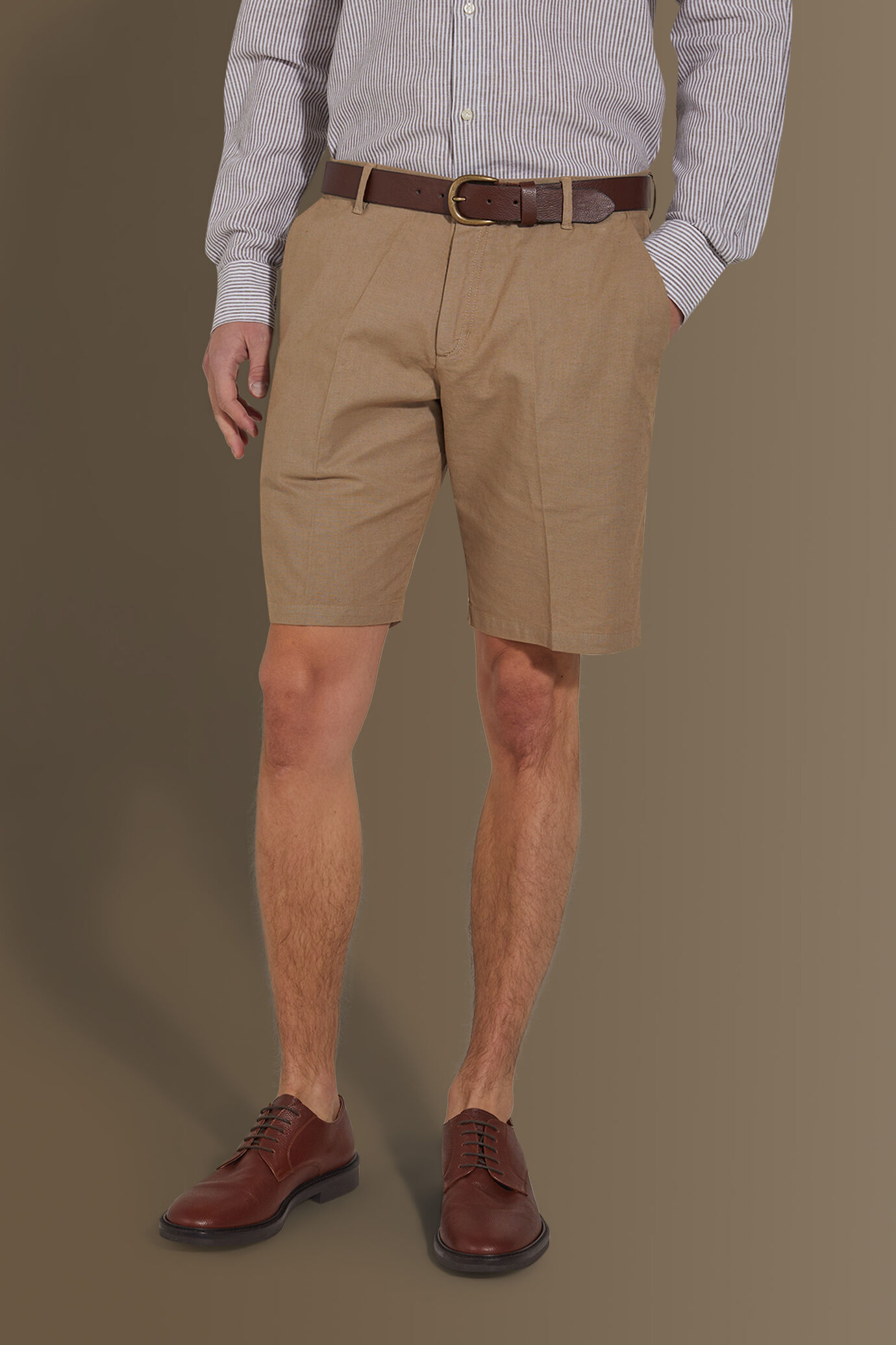 Bermuda lino e cotone uomo image number 1