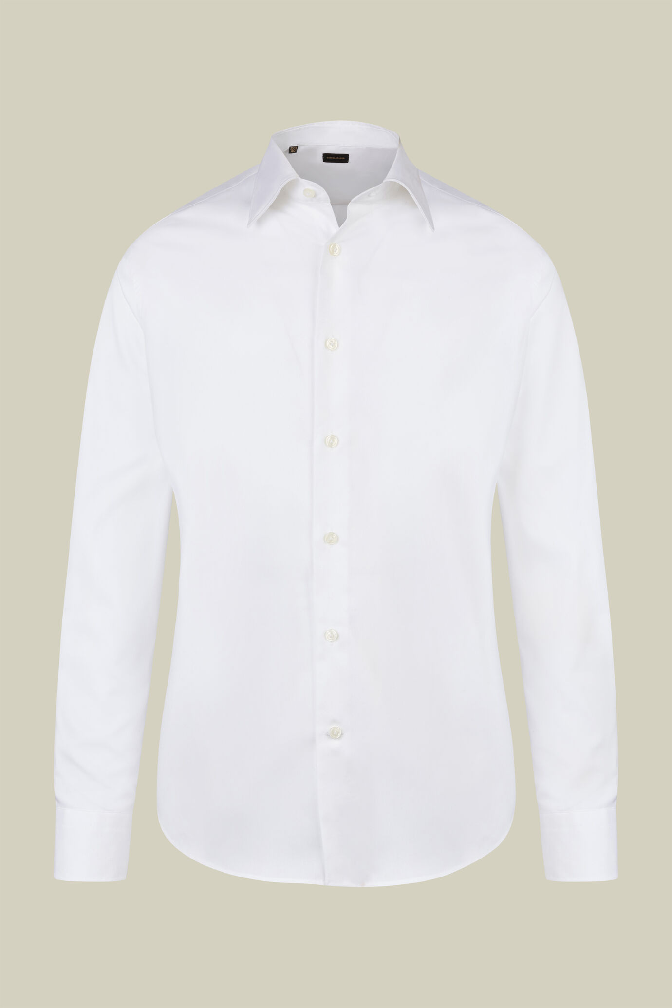 Camicia classica uomo 100% cotone con collo classico e tessuto pinpoint tinta unita regular fit