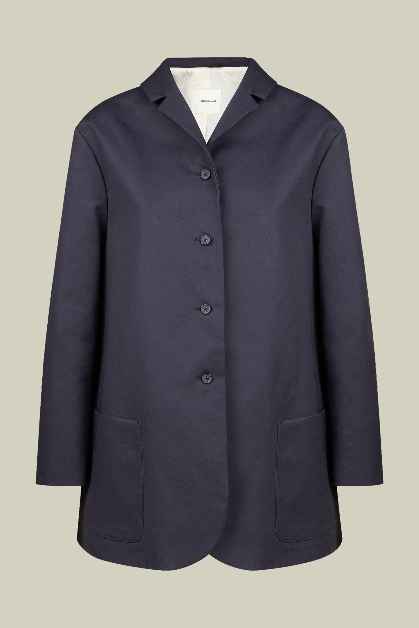 Spolverino donna 100% cotone con linea a trapezio regular fit