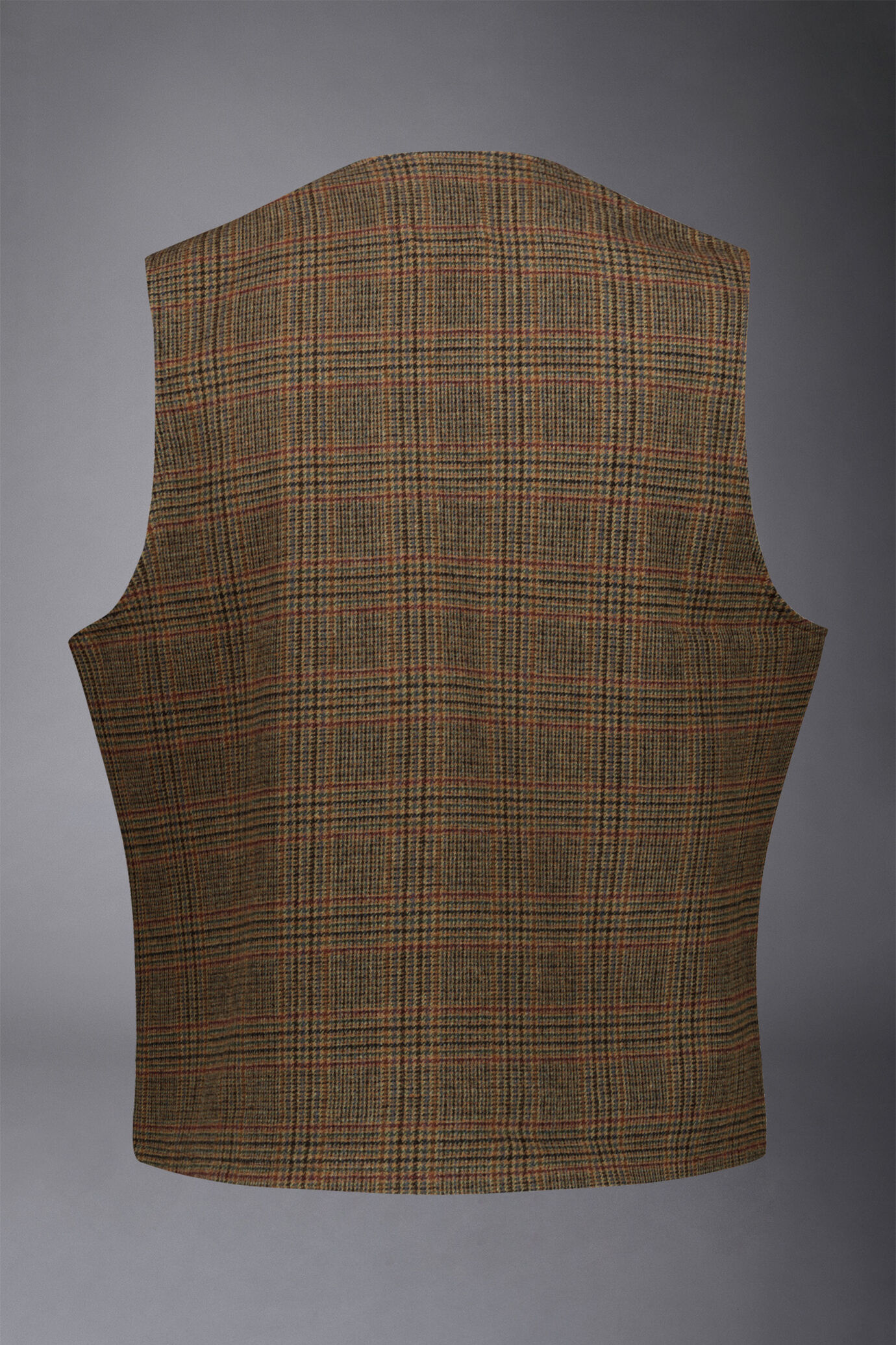 Gilet décontracté en laine mélangée Prince of Wales, col en V, coupe régulière image number 6