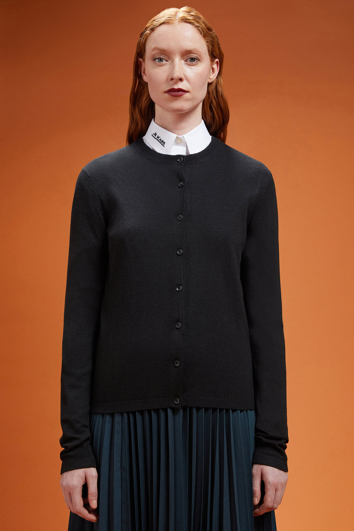 Damen-Strickjacke mit Rundhalsausschnitt aus Wolle und Kaschmir in normaler Passform image number 0
