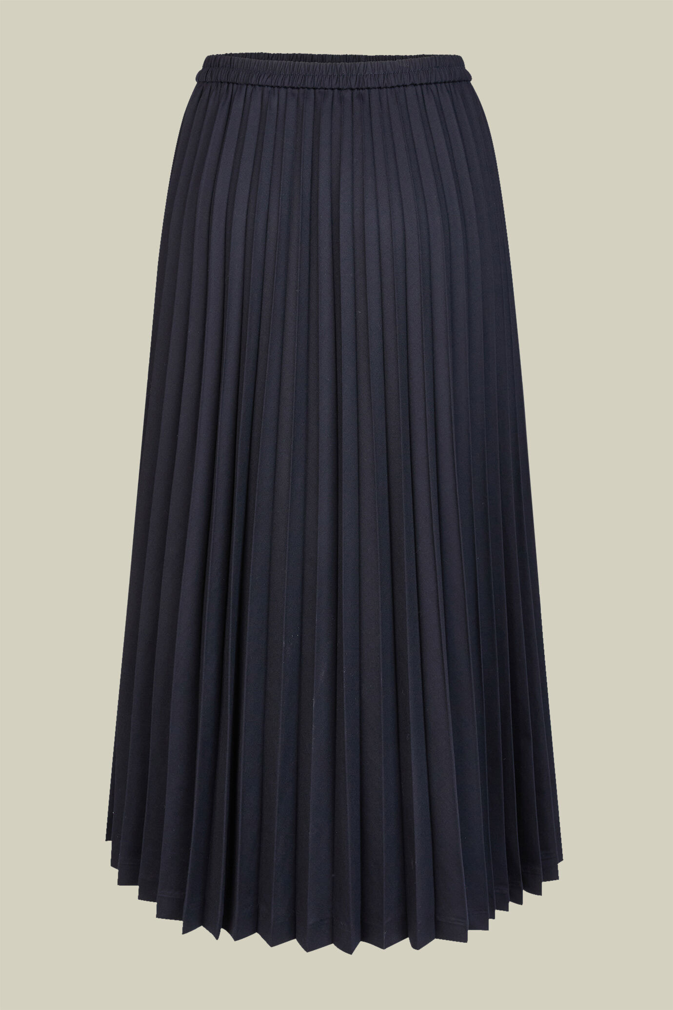 Women's regular fit plain pleated skirt with embroidery on the inside image number 6