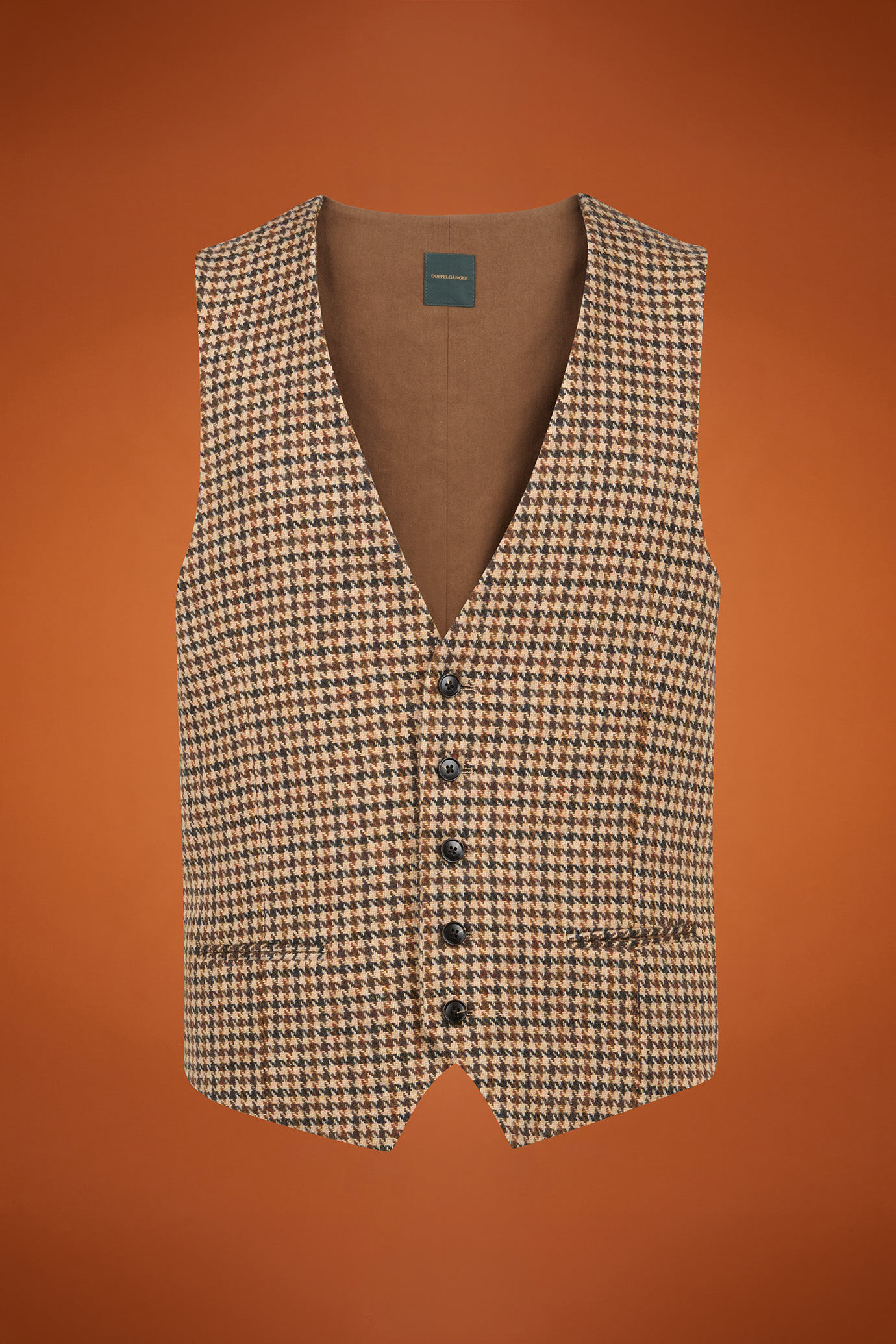 Gilet uomo classico tessuto pied de poule Wool Blend regular fit image number 4