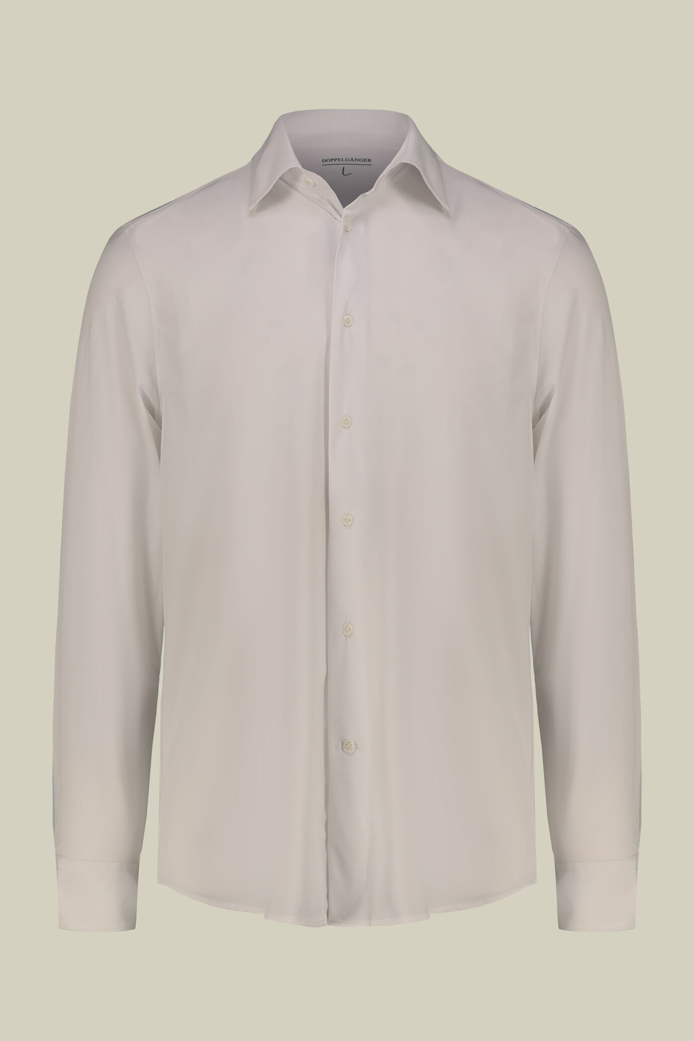 Camicia uomo classica elasticizzata tinta unita image number 4