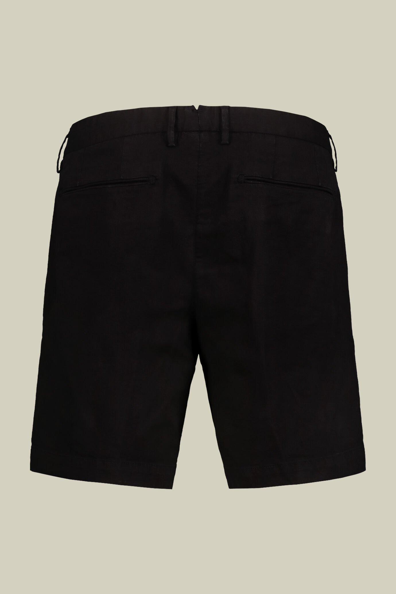 Men's bermuda with a single pince chambray fabric