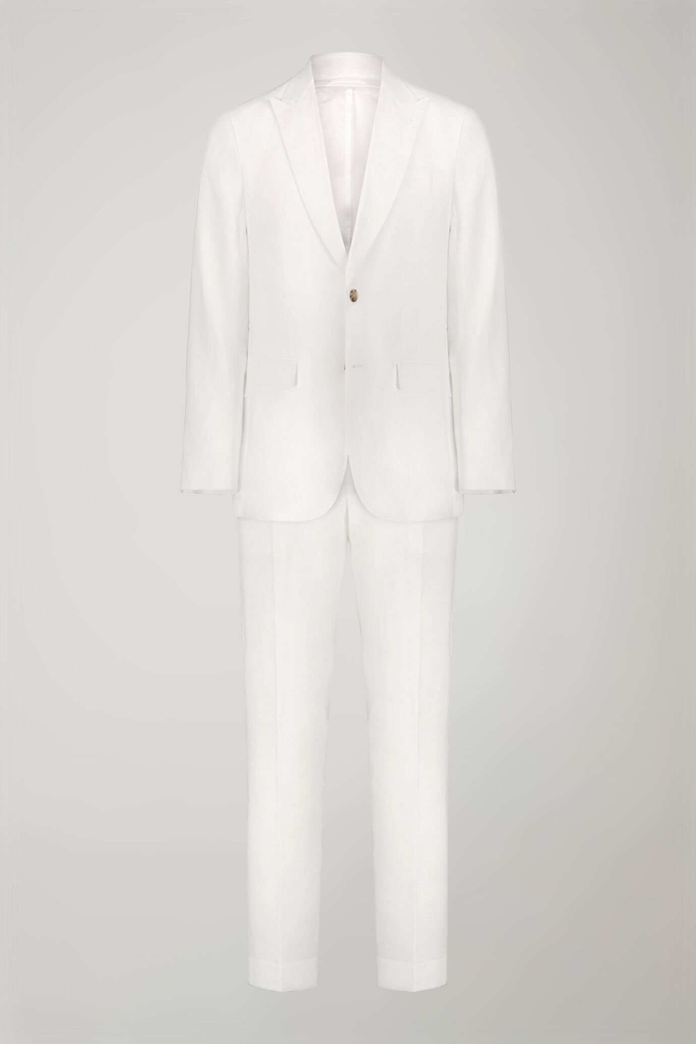 Abito uomo monopetto 100% lino regular fit image number 8