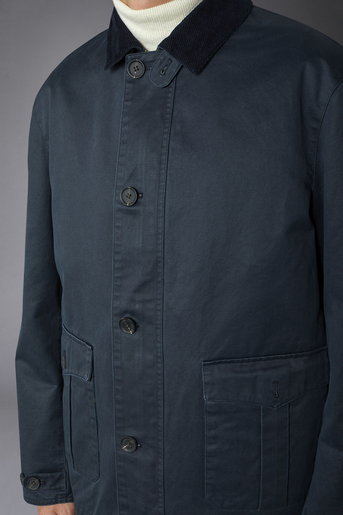 Jacke aus gewachster Baumwolle, mittellang image number 3