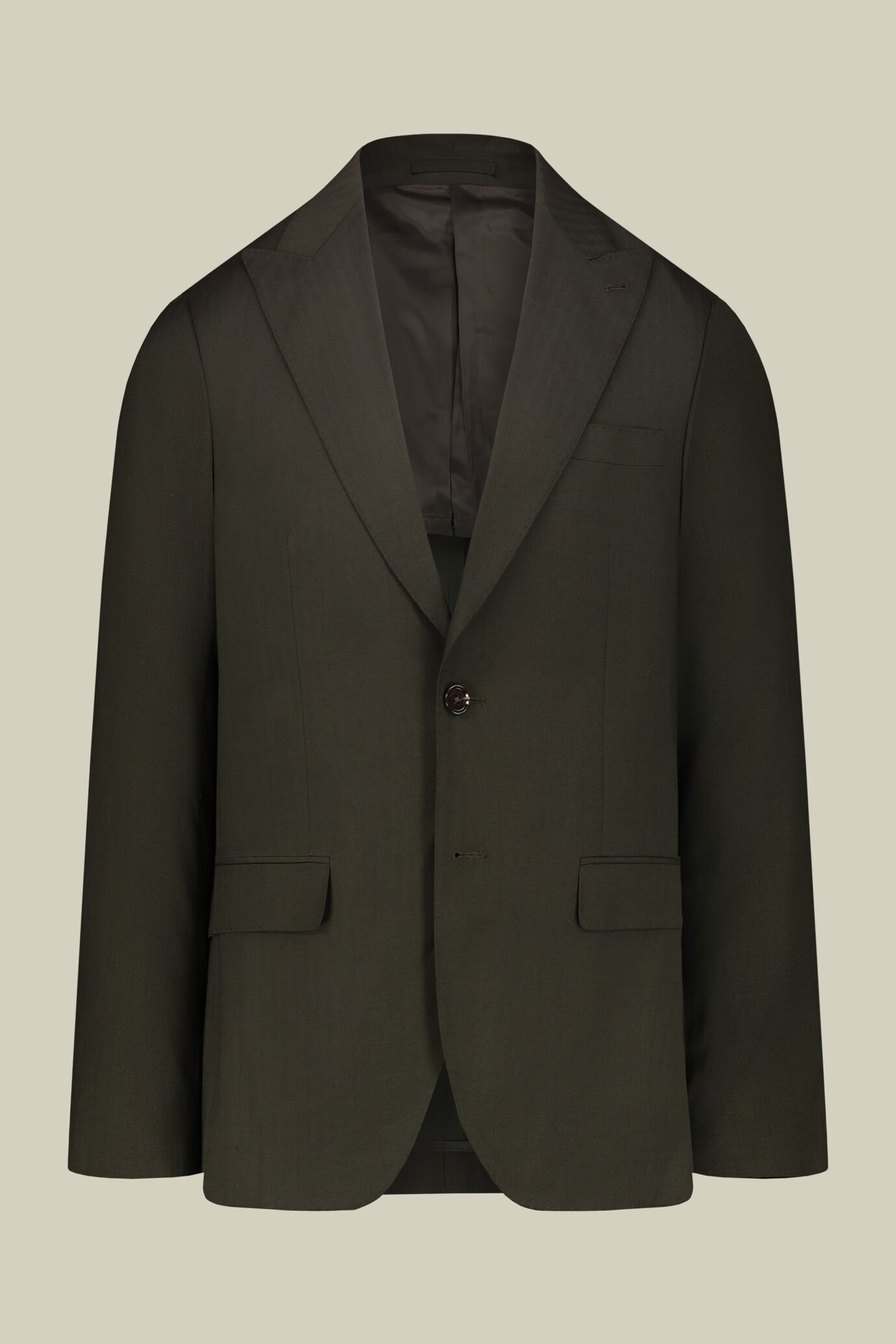 Men's single-breasted suit in iridescent herringbone fabric with a "sun effect", regular fit