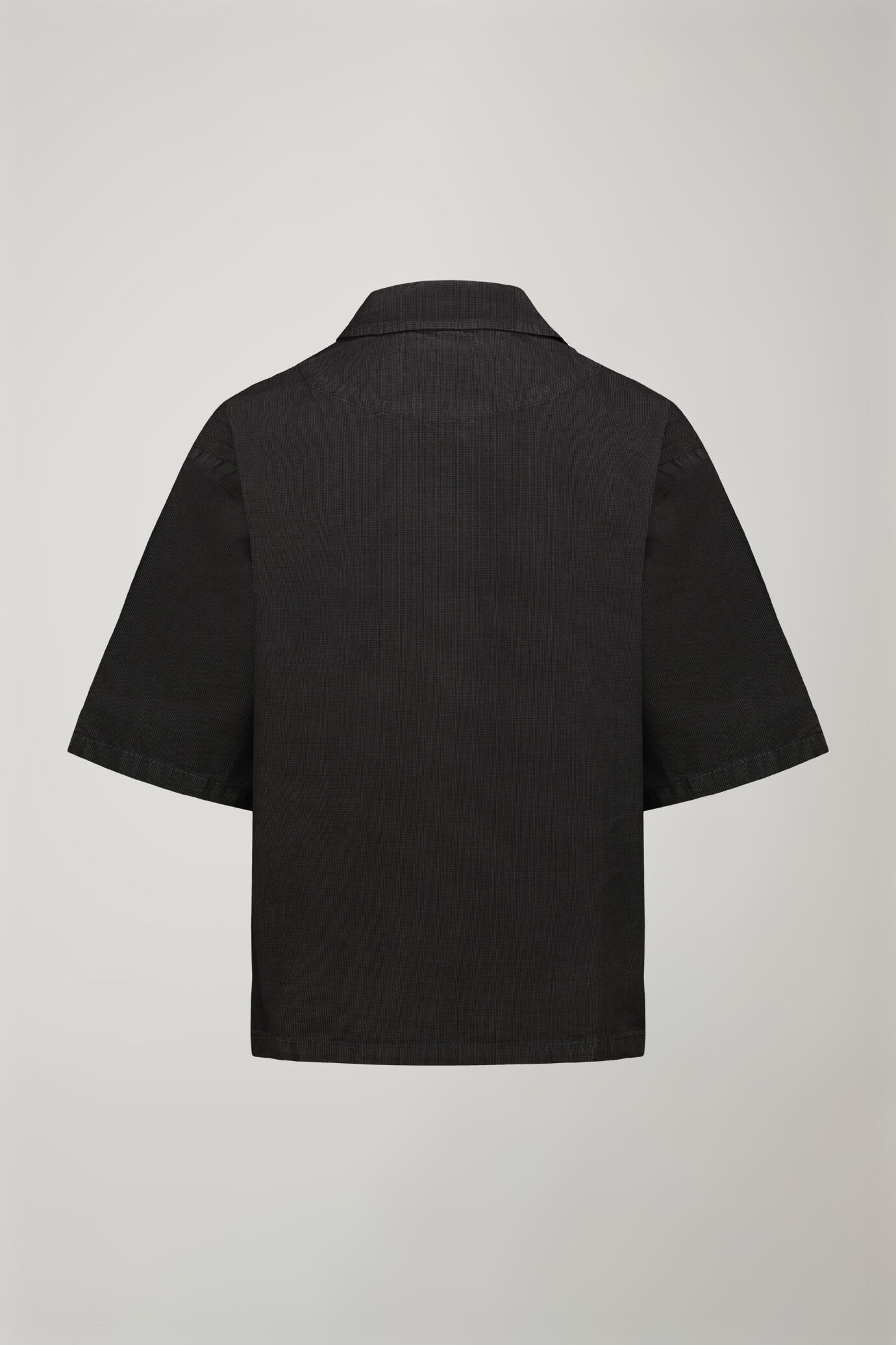 Veste femme à col chemise et motif à microcarreaux en 100 % coton coupe régulière image number 5