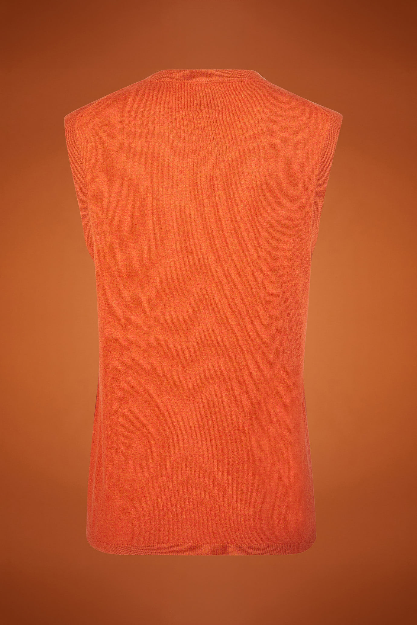 Gilet tricoté pour femme, col en V, en laine et cachemire, coupe classique image number 5