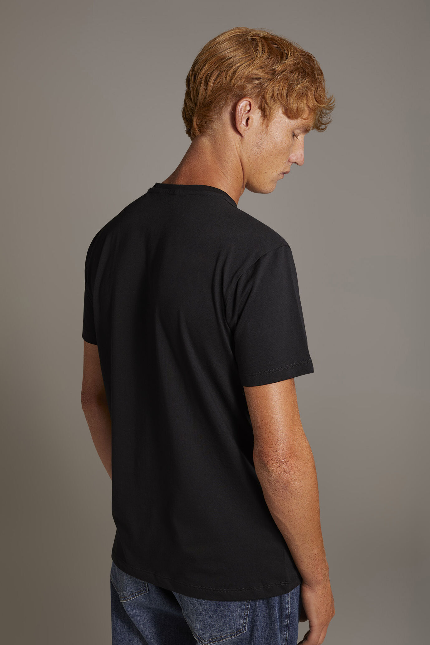 100% cotton made in Italy round neck t-shirt image number 2
