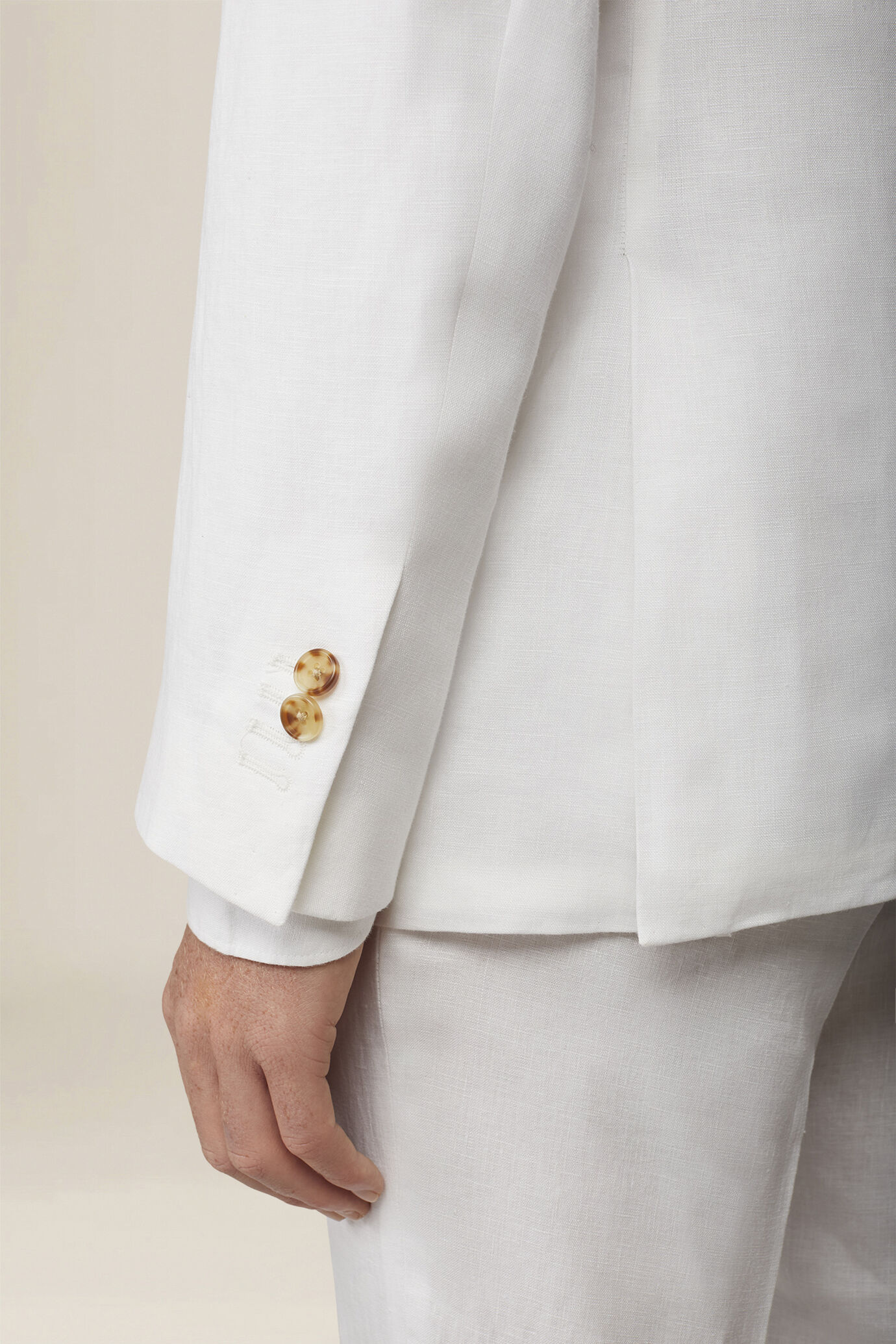 Abito uomo doppiopetto 100% lino regular fit image number 3