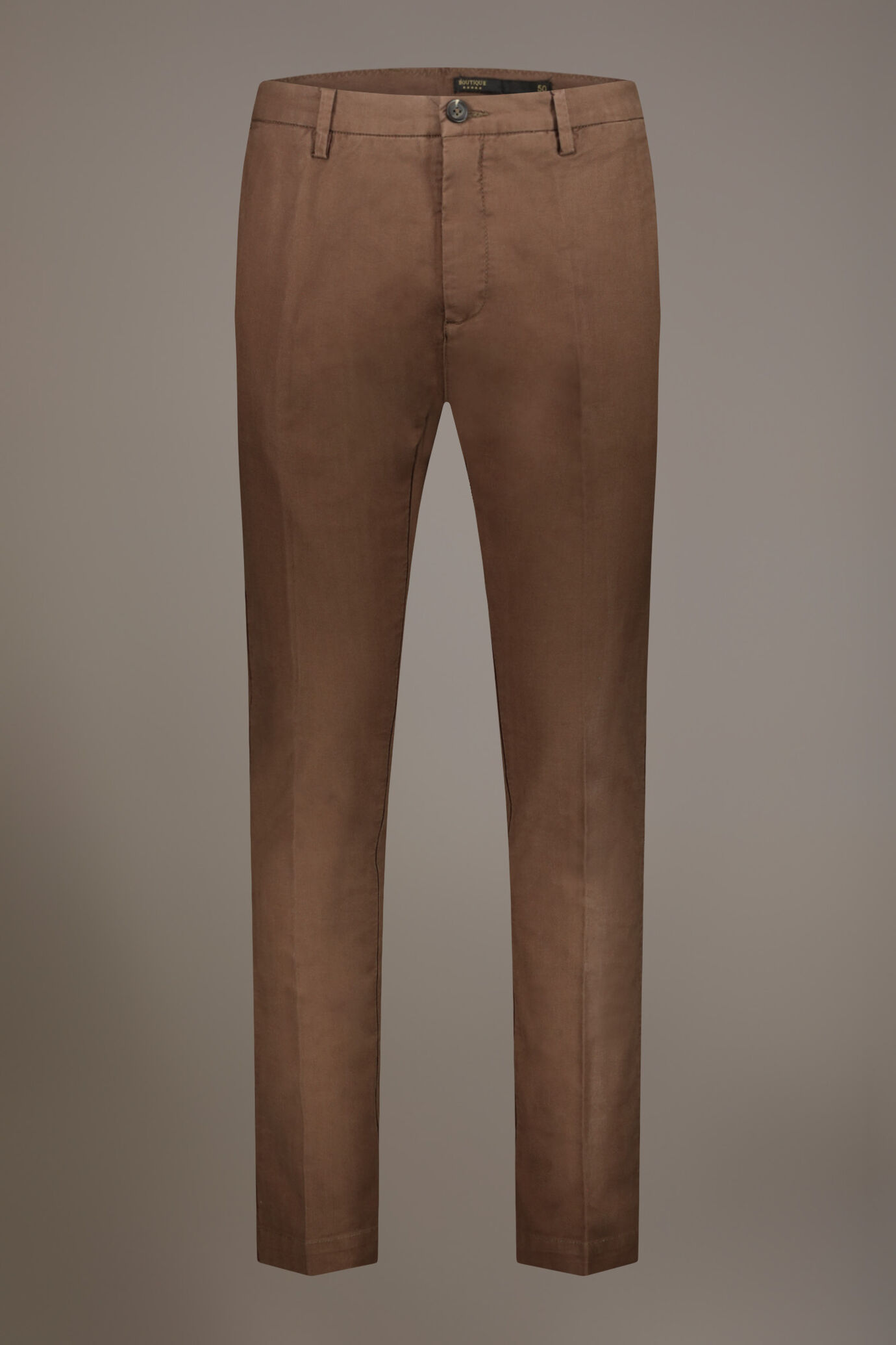 Chino-Hose in normaler Passform mit Fischgrätmuster image number 3