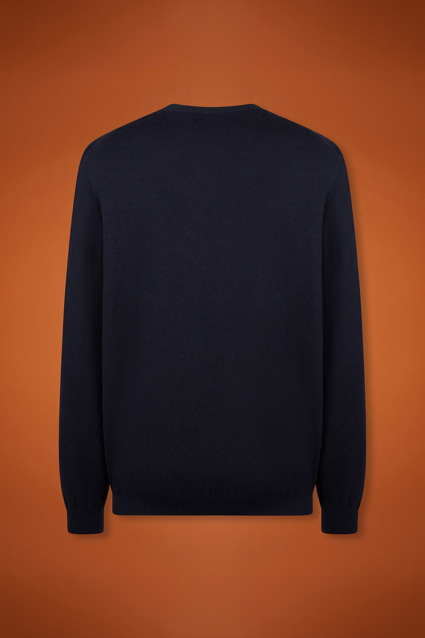 Men's regular fit V-neck jumper in wool and cotton image number 5