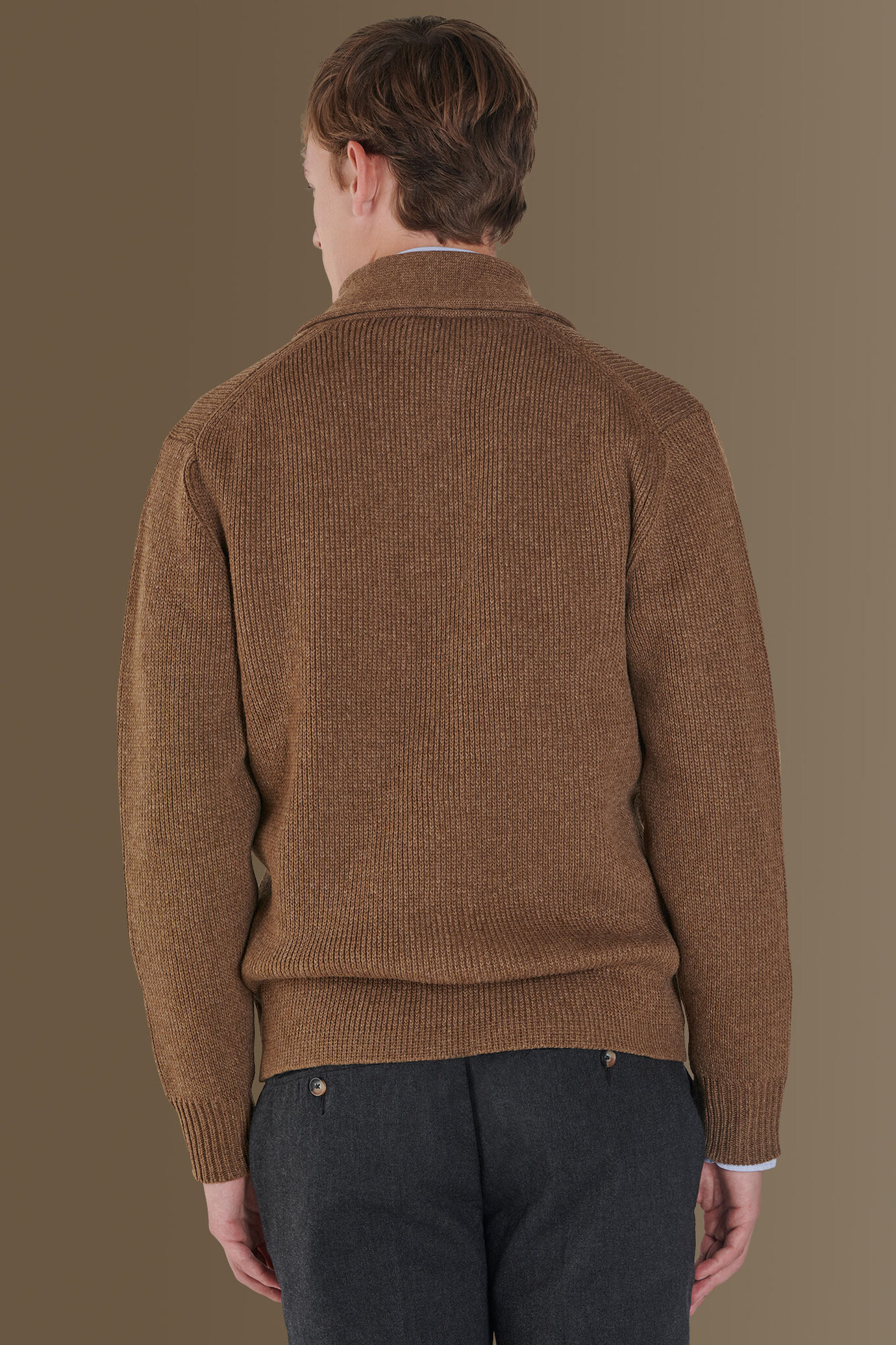 Cardigan with shawl collar image number 2