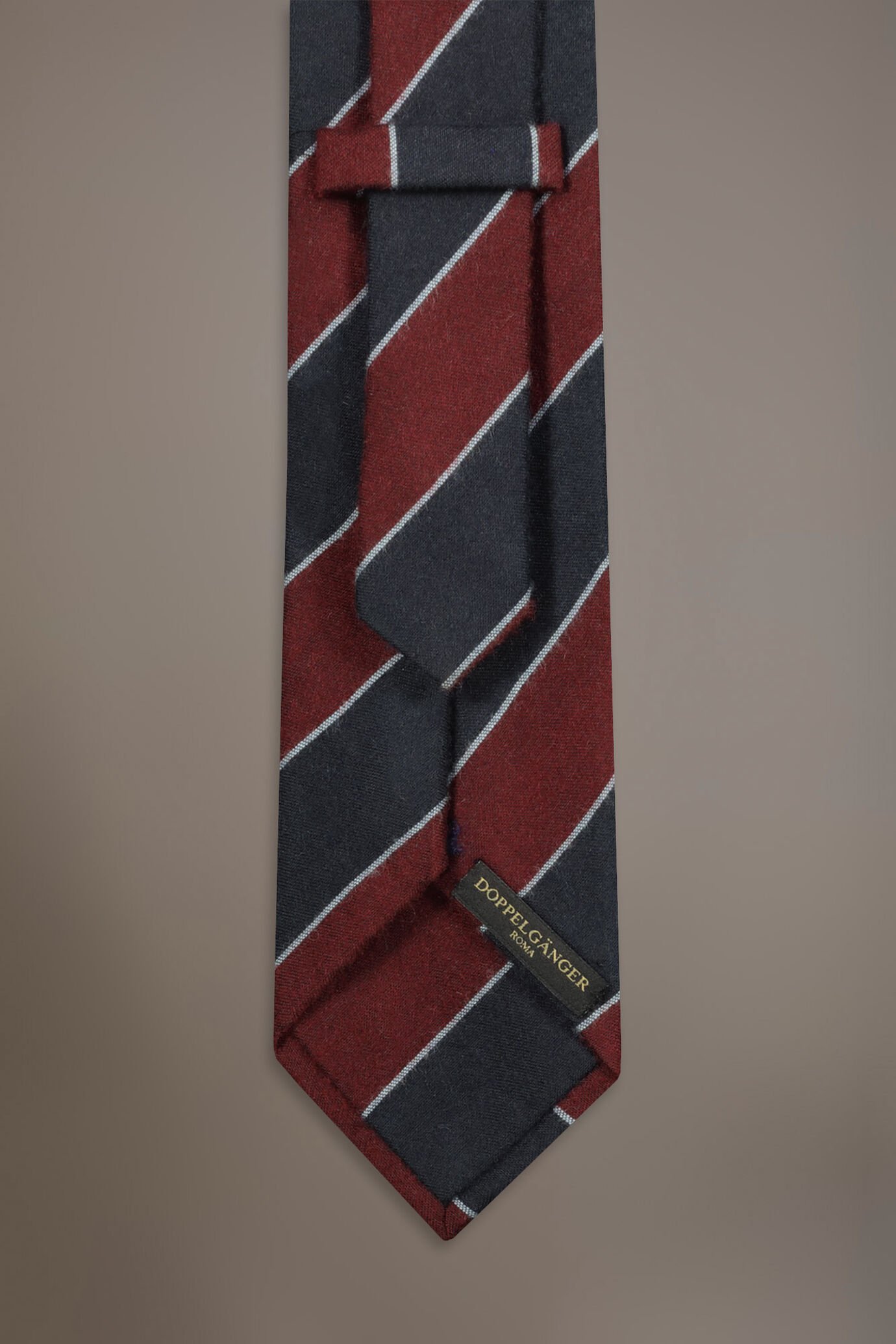 Regimental Brushed effect wool blend tie image number 1