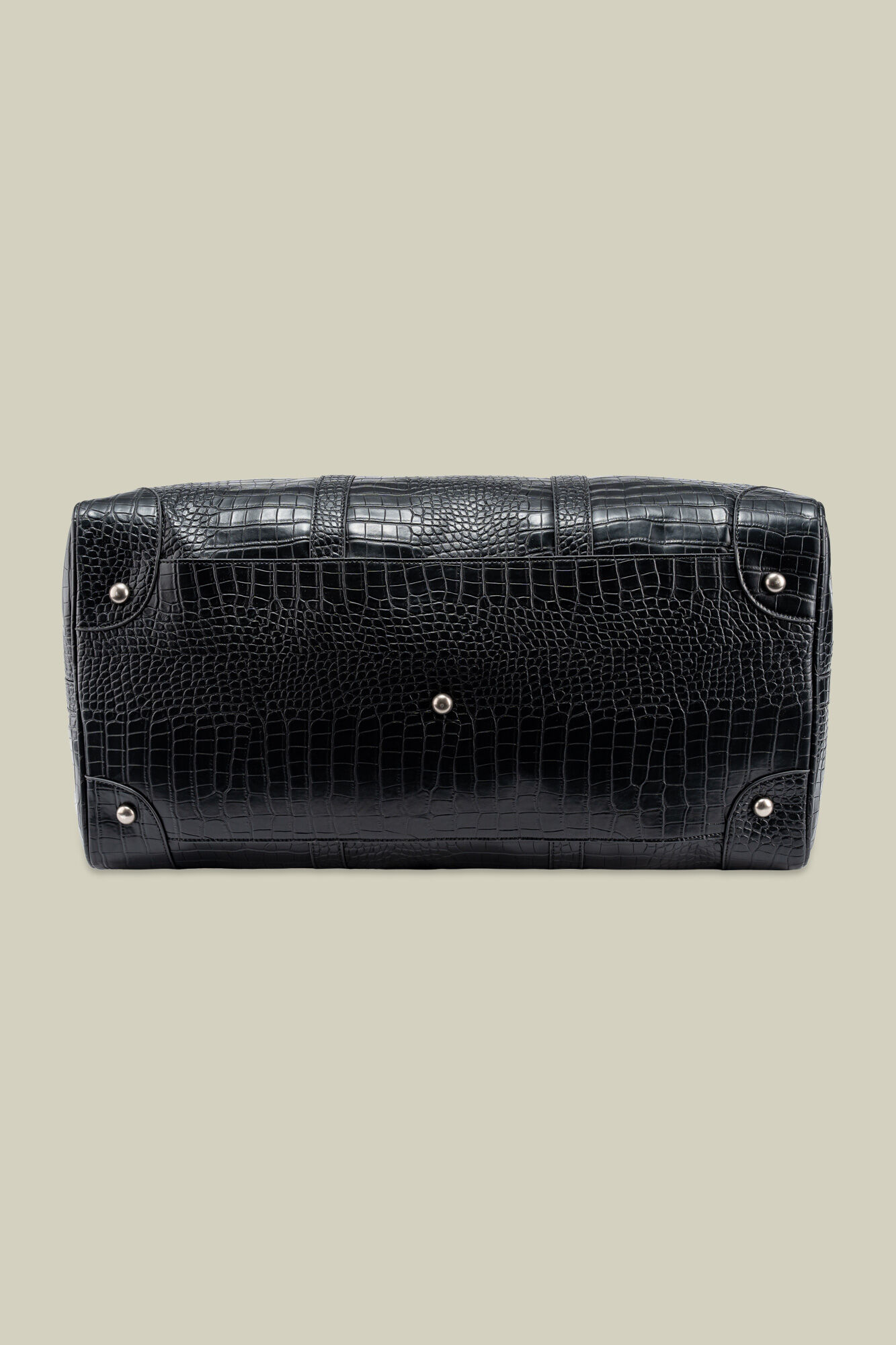 Men's travel bag in matt crocodile-effect faux leather