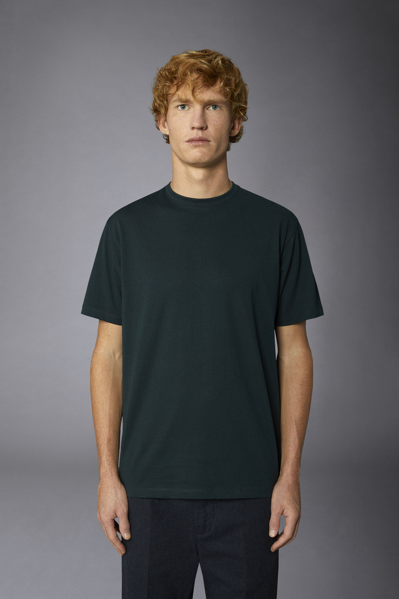 T-shirt uomo girocollo puro cotone maniche corte image number 2