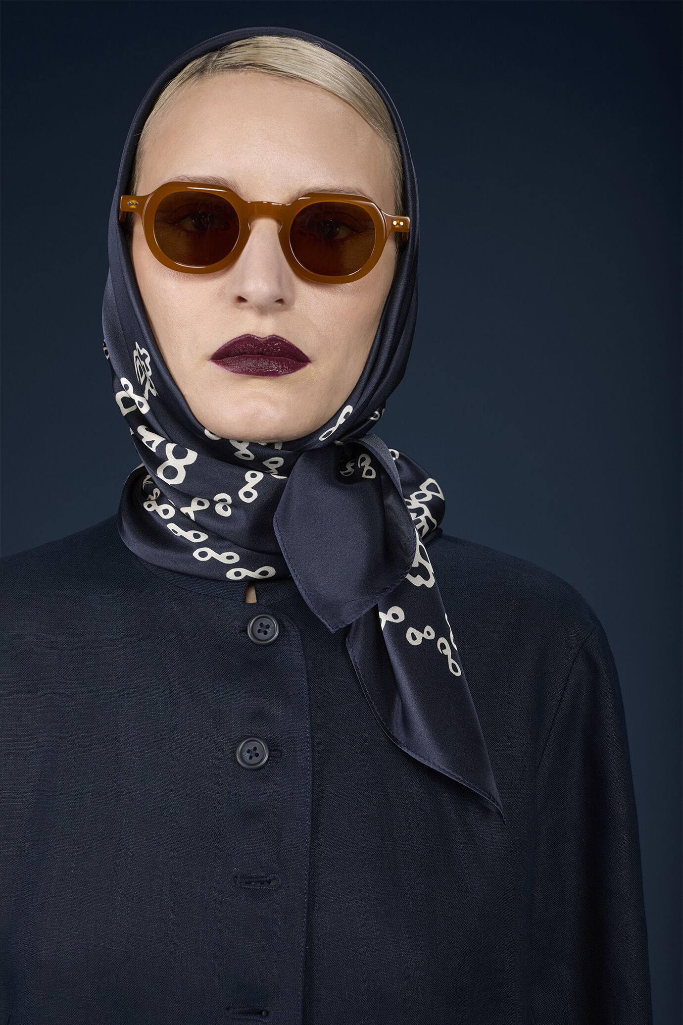 Women's paisly patterned silk scarf