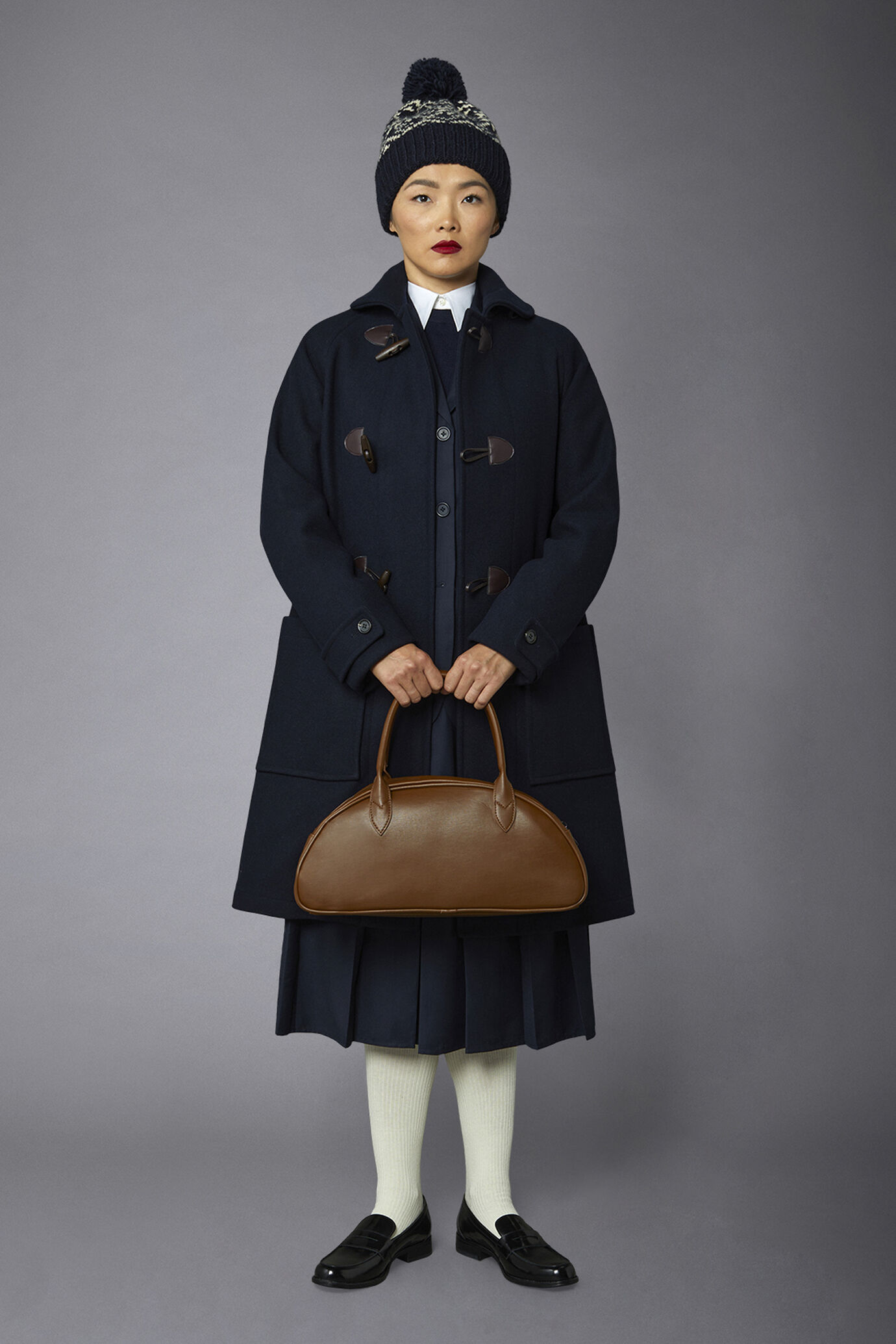 Genderless hoodless wool-blend coat image number 1