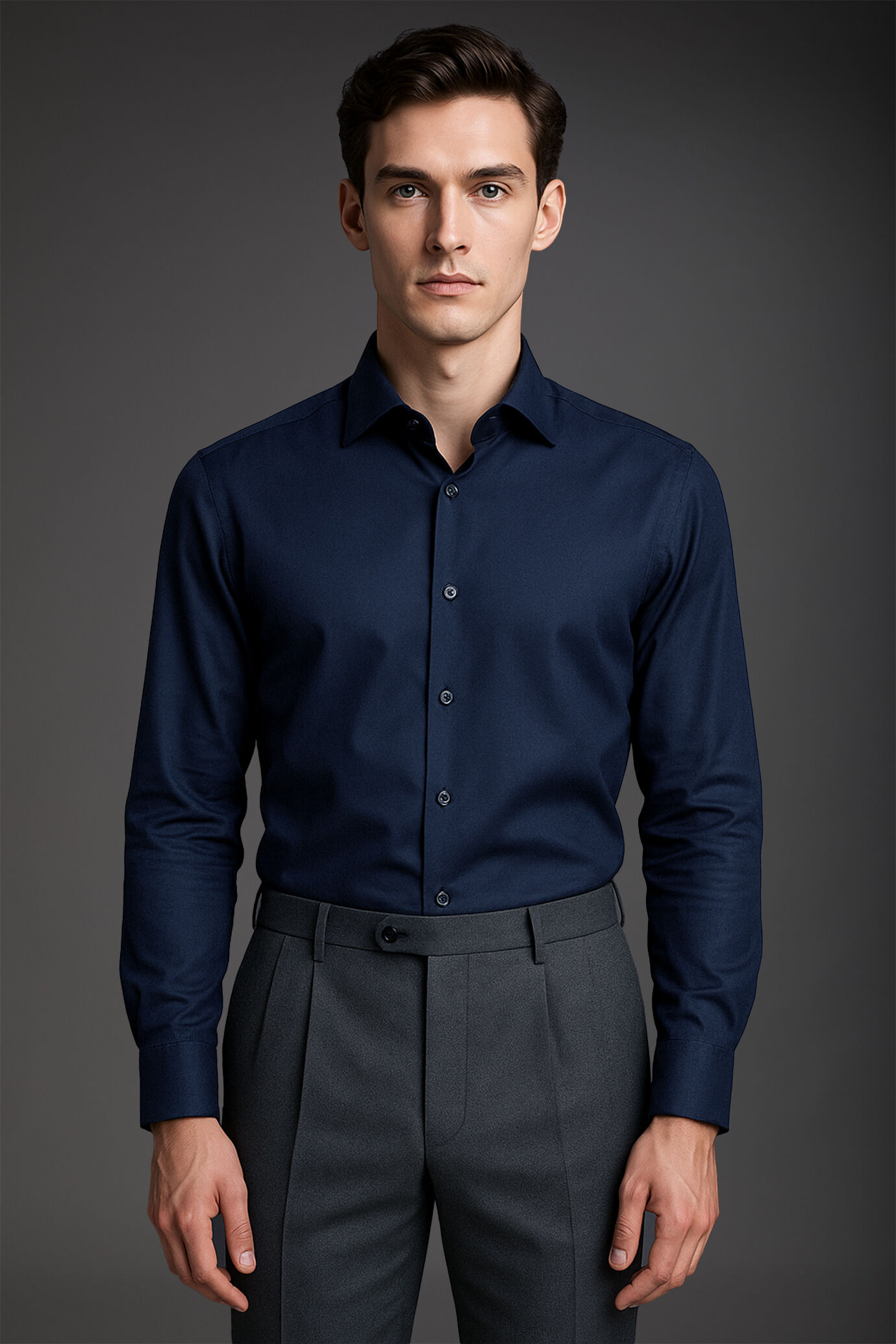 Camicia classica uomo 100% cotone image number 0