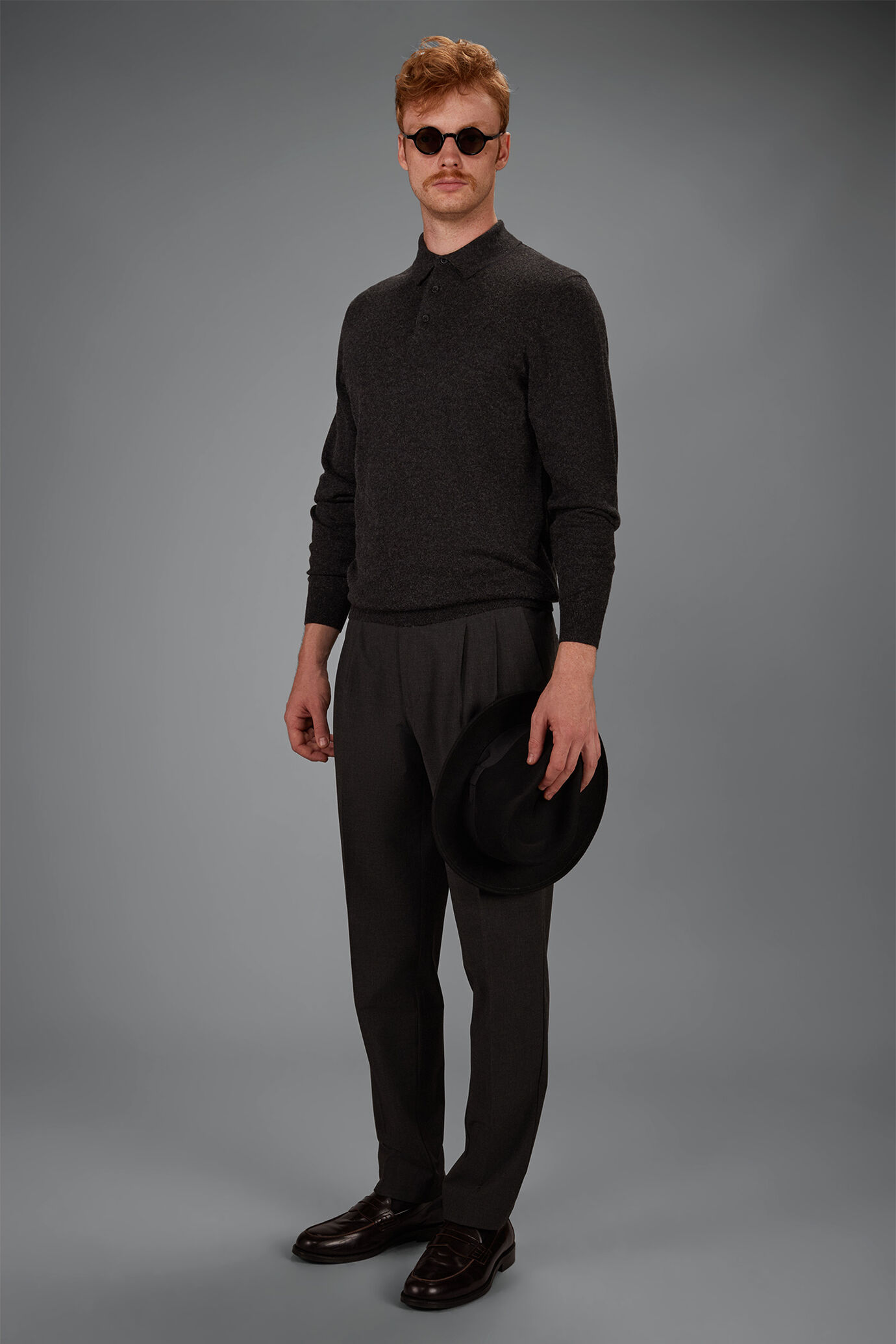 Polo uomo in maglia misto lana e cotone regular fit image number 0