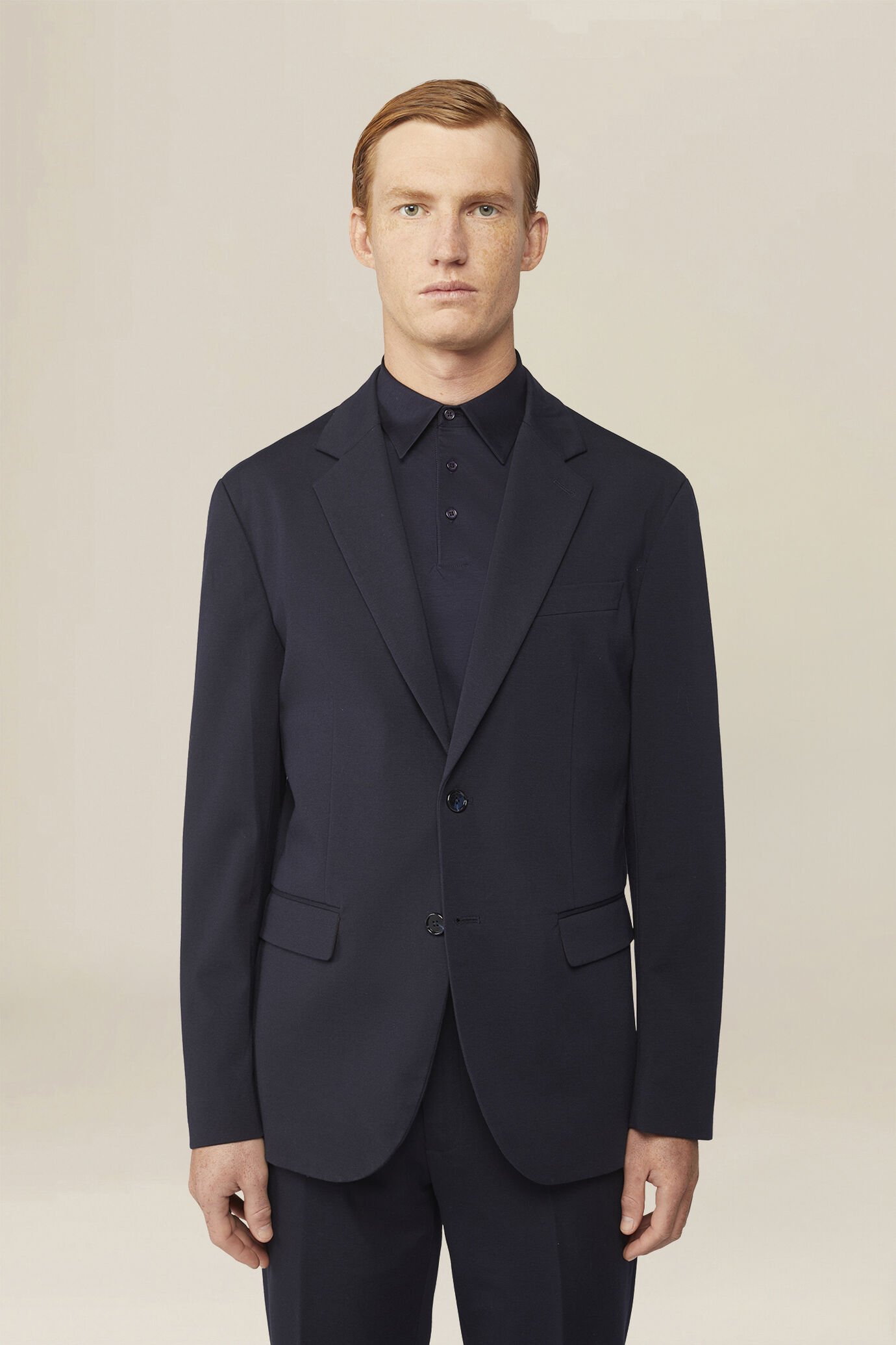 Giacca uomo monopetto sfoderata in jersey image number 0