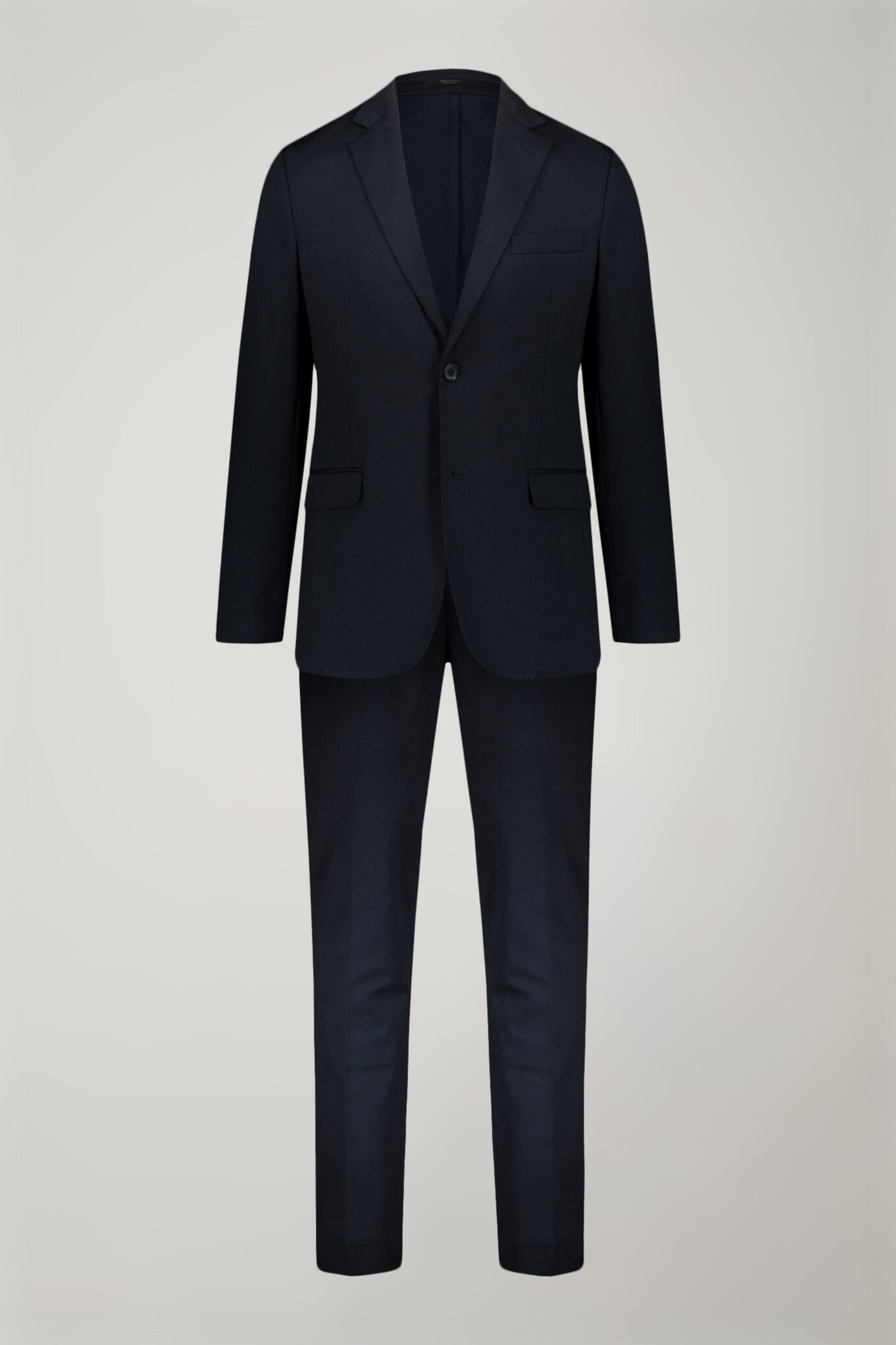 Regular fit single-breasted suit in birdseye jersey fabric image number 4