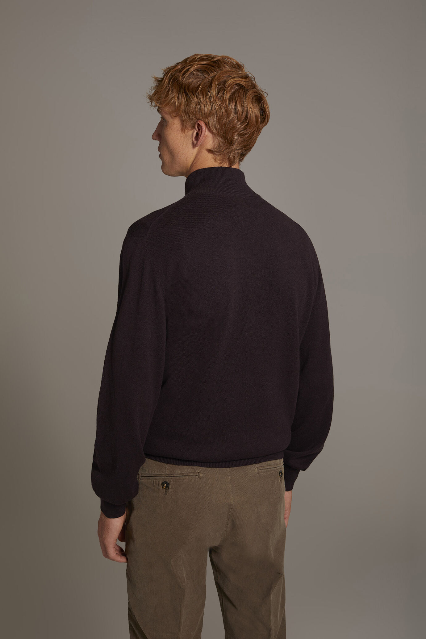 Wool blend Turtleneck sweater with zip image number 3