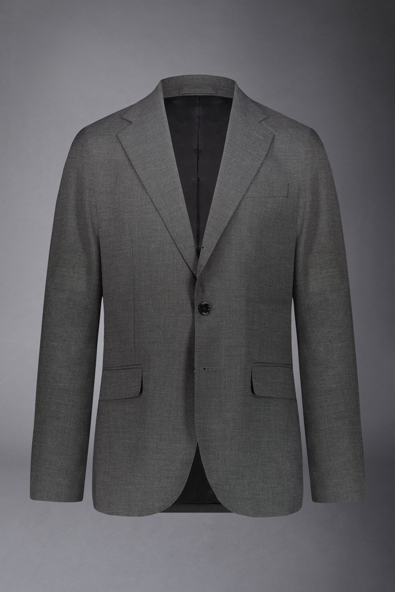Costume croisé simple, coupe normale, tissu grisaille image number 5