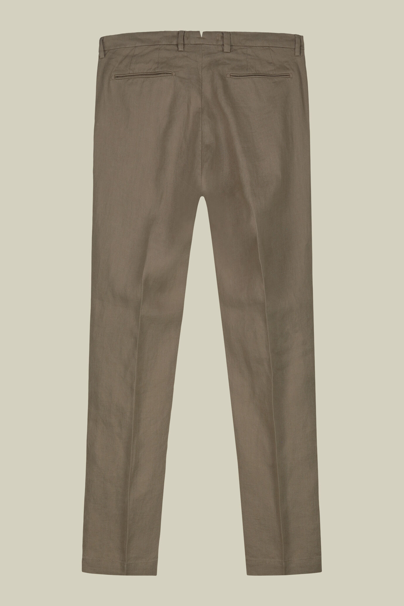 Herrenhose mit 100% Leinen zwei kleinen Bügelfalten und verdeckter Knopfleiste image number 5