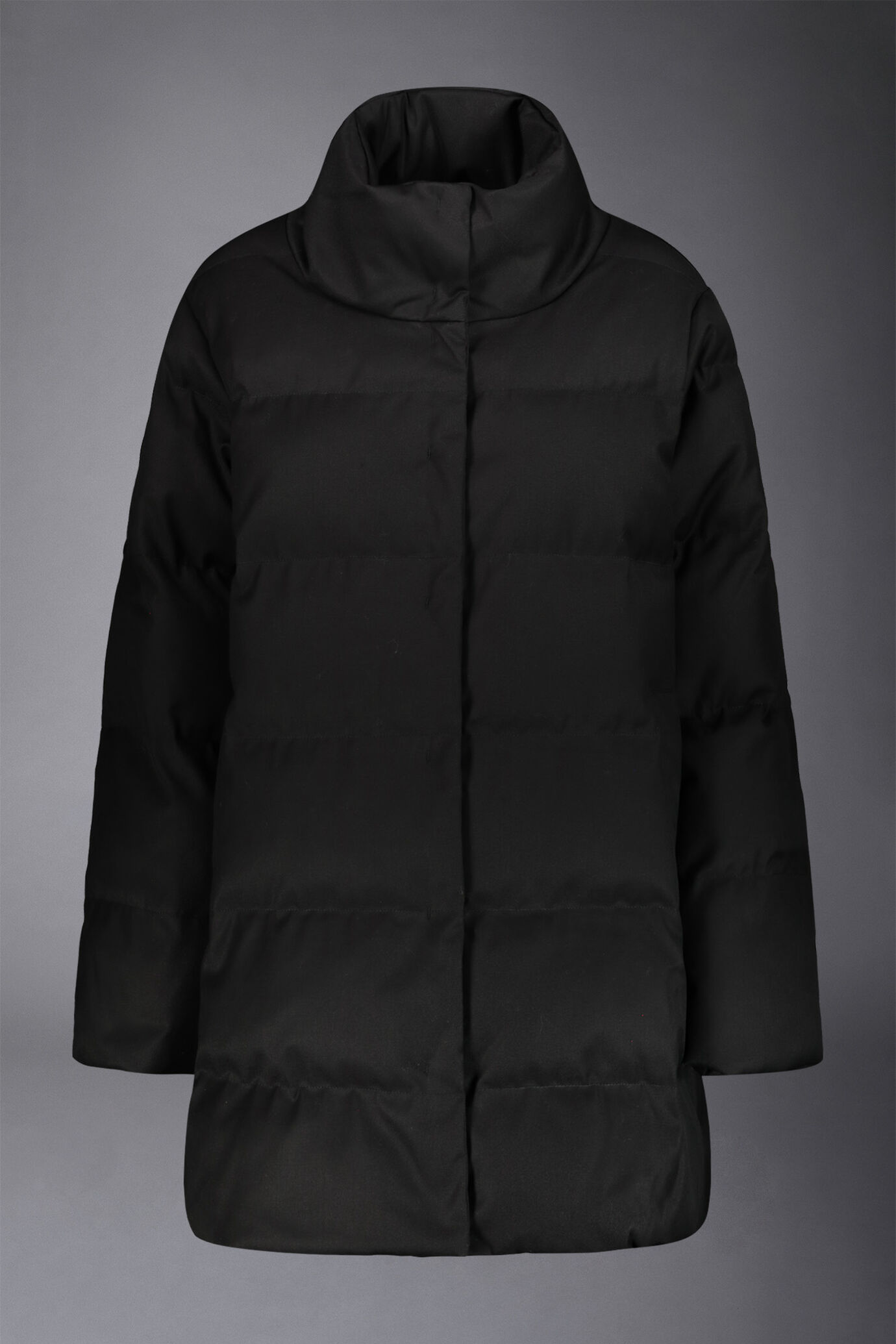 Women's single-breasted wool-blend padded down jacket image number 4
