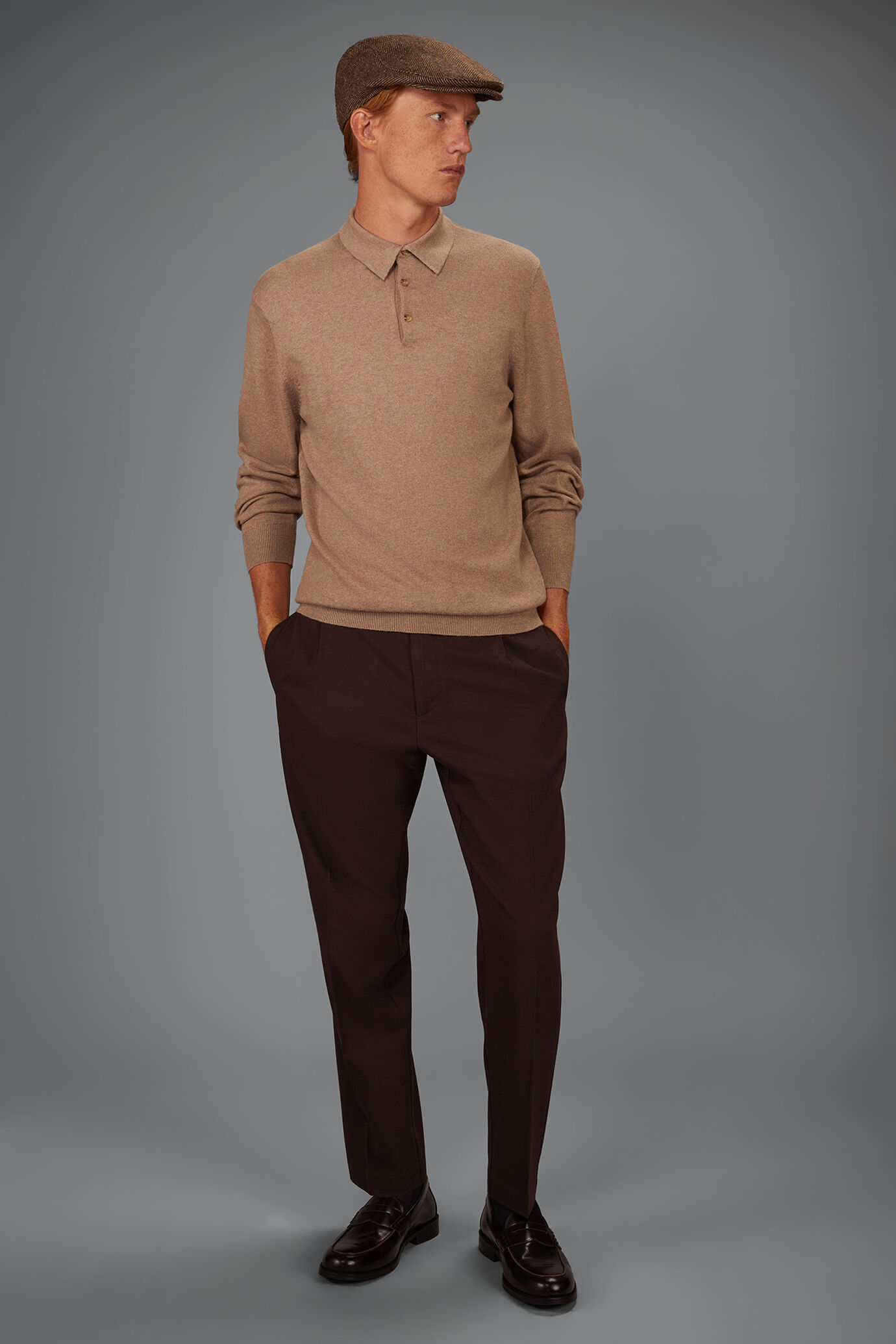 Herren-Polo aus Woll-Baumwollmischung Regular Fit image number 0