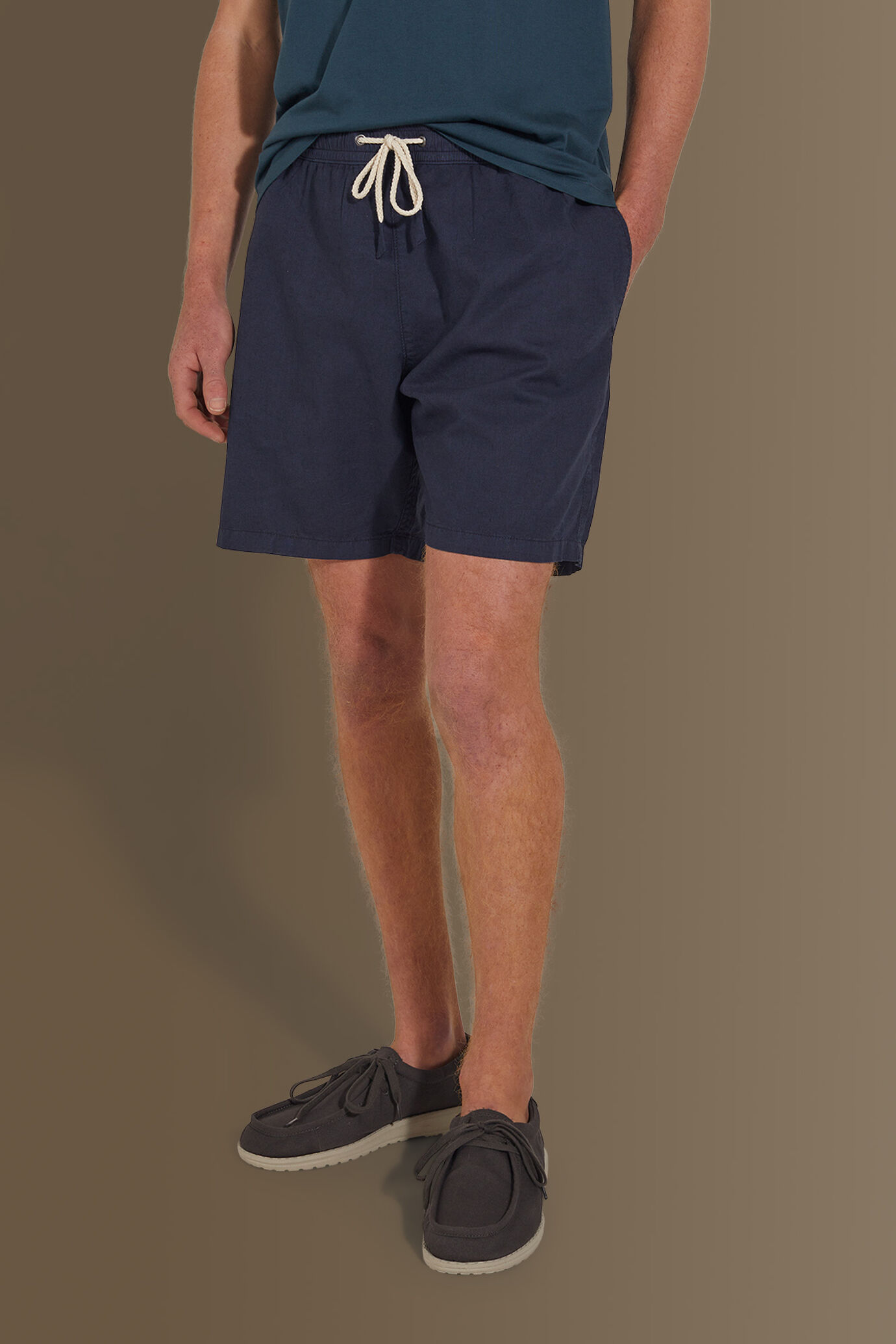 Costume da bagno uomo tinta unita misto Lino image number 1