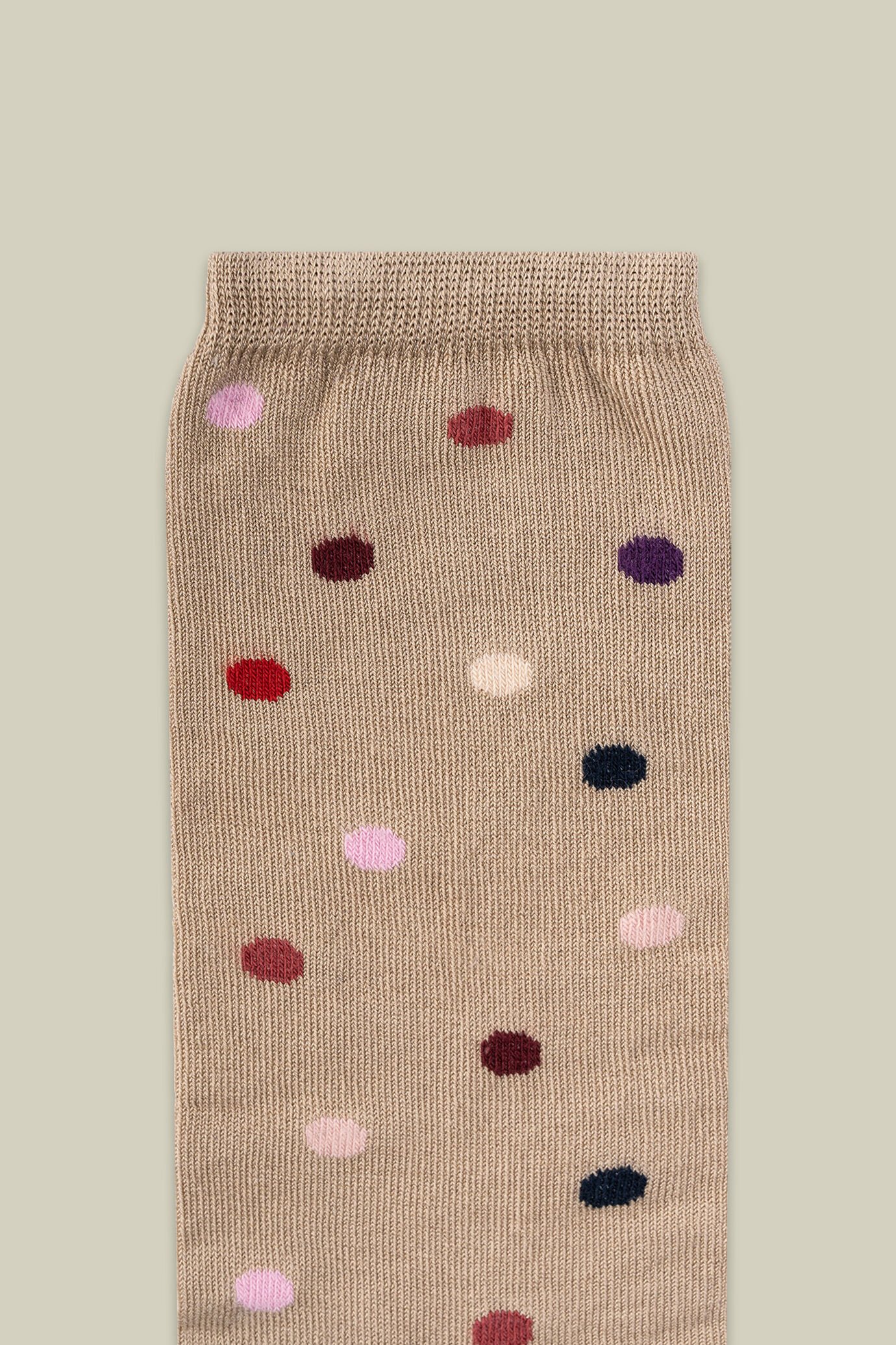 Mehrfarbige Damensocken mit Tupfenmuster