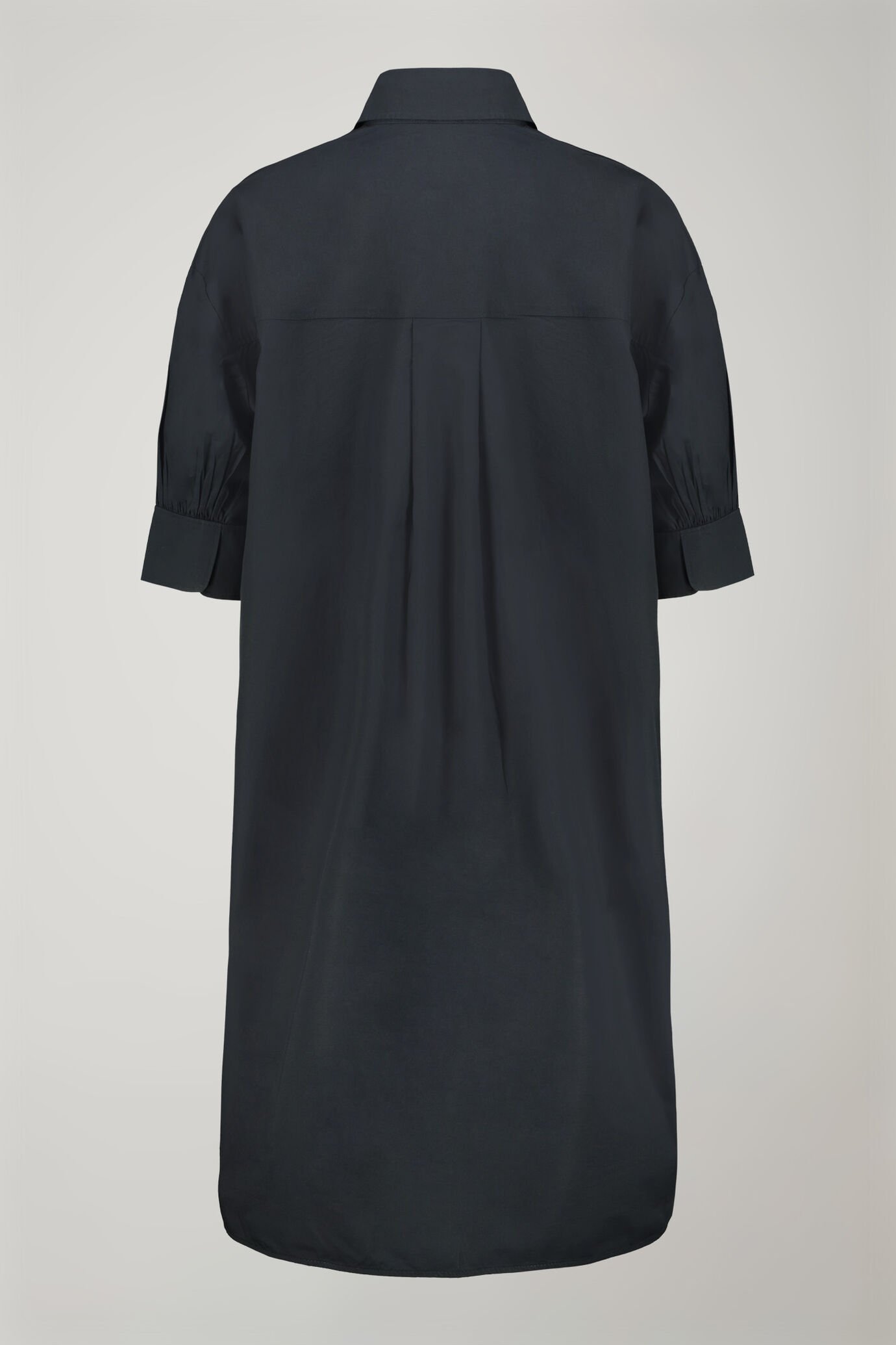 Women’s solid color short dress 100% cotton image number 1