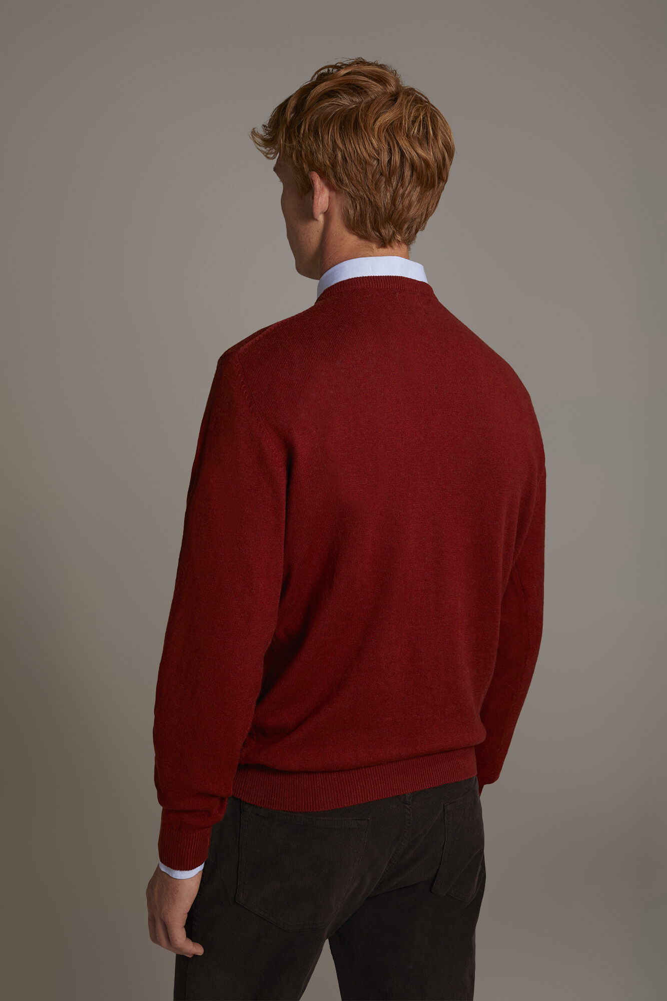 Maglia Girocollo In Lana Merinos Made In Italy - Leggera, Manica Lunga, 50% Lana 50% Acrilico - Foto 6