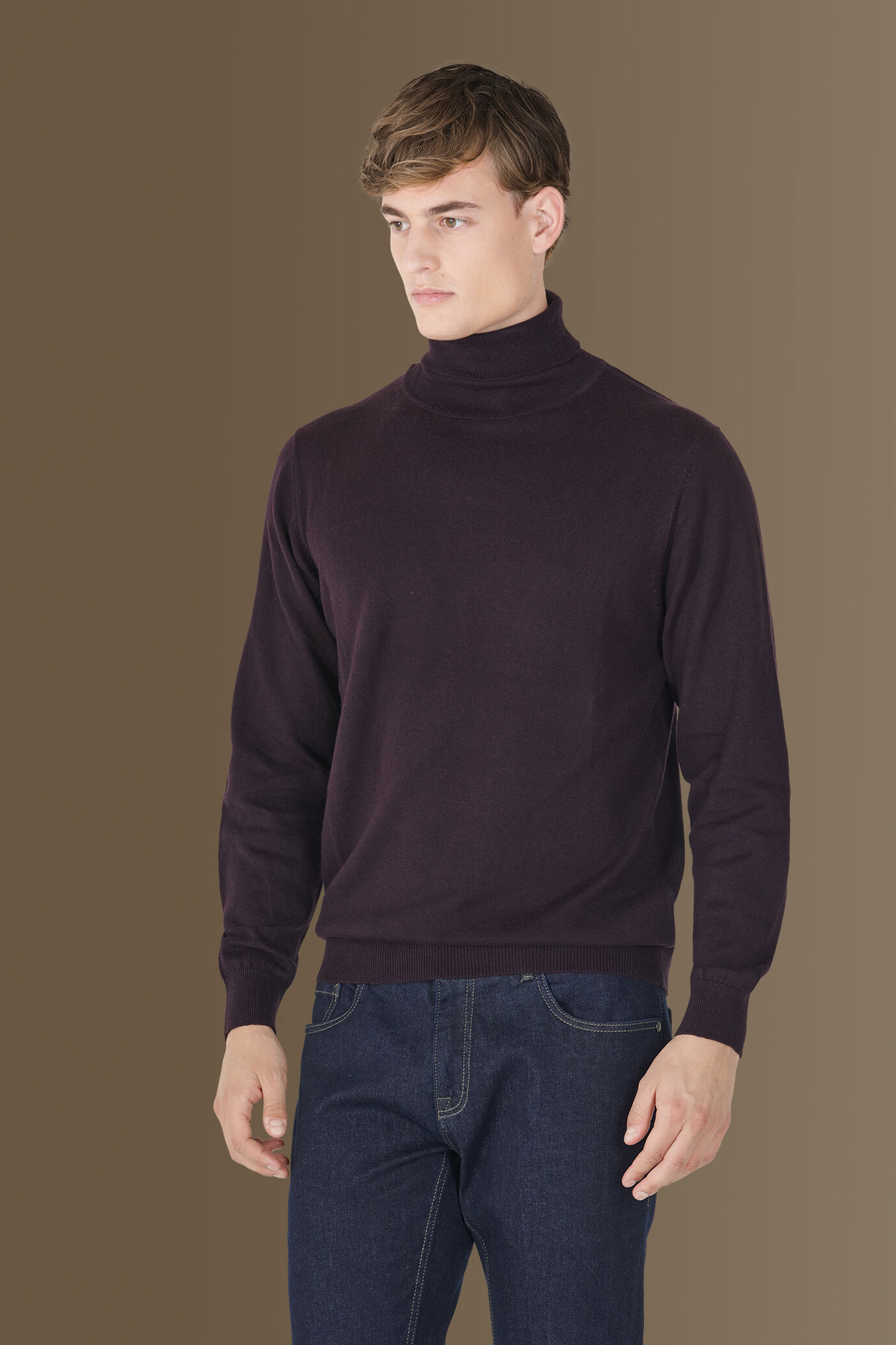 Turtleneck sweater in cotton- wool blend image number 0