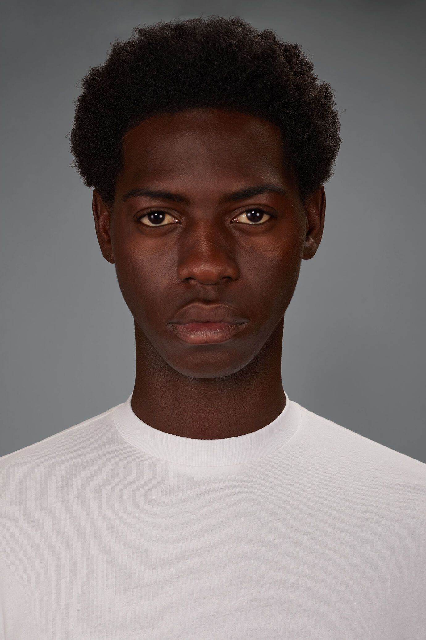 Men&rsquo;s 100% cotton T-shirt with a turtleneck and regular fit image number 2