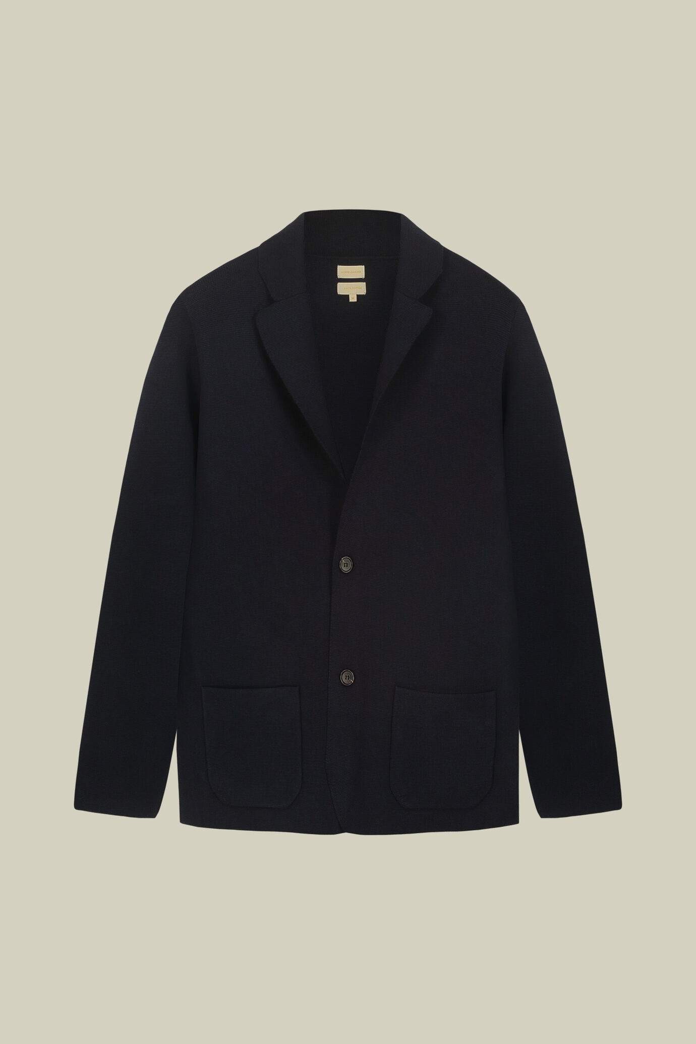 Einreihige Herren-Strickjacke im Mail&auml;nder Naht-Muster aus 100% Baumwolle Regular Fit