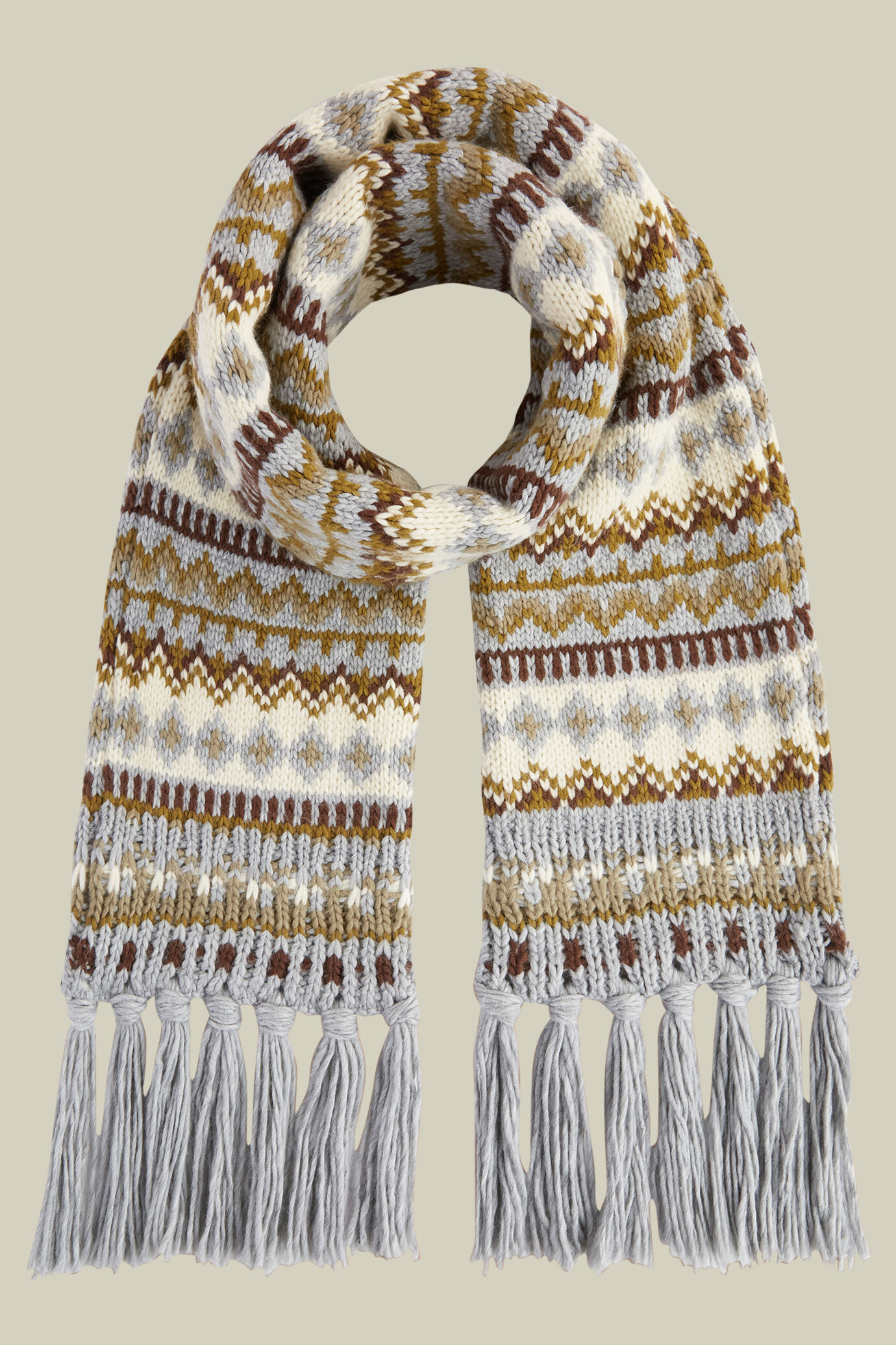 Strickschal f&uuml;r Herren mit Norwegermuster image number 0