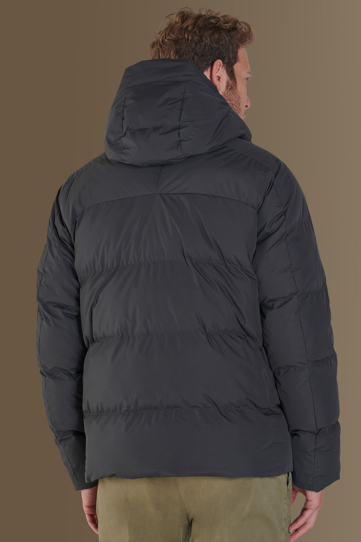 Quilted padded jacket poly tech image number 4