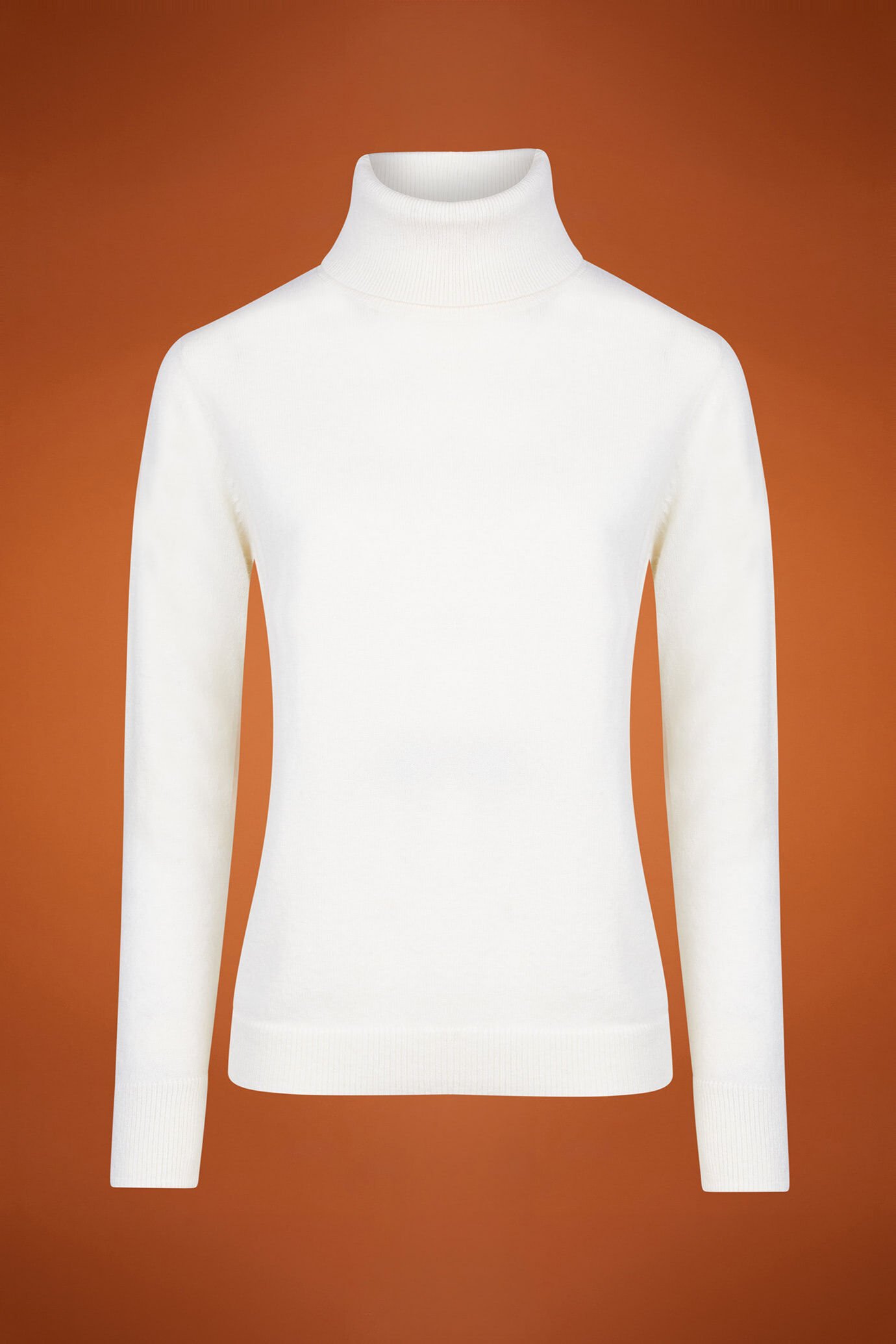 Women's regular fit high neck jumper in 100% cashmere image number 4