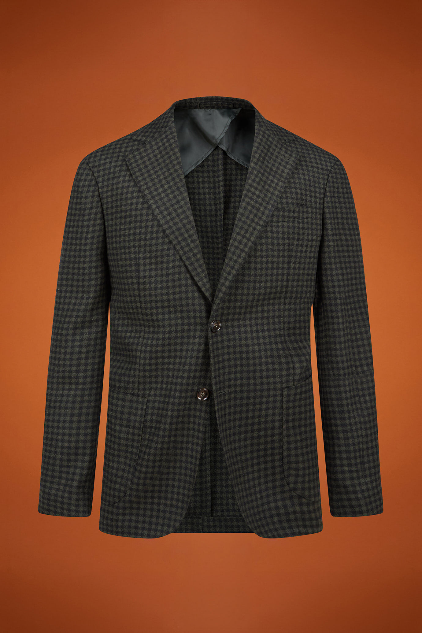Classic single-breasted jacket with a small checked pattern in a regular fit