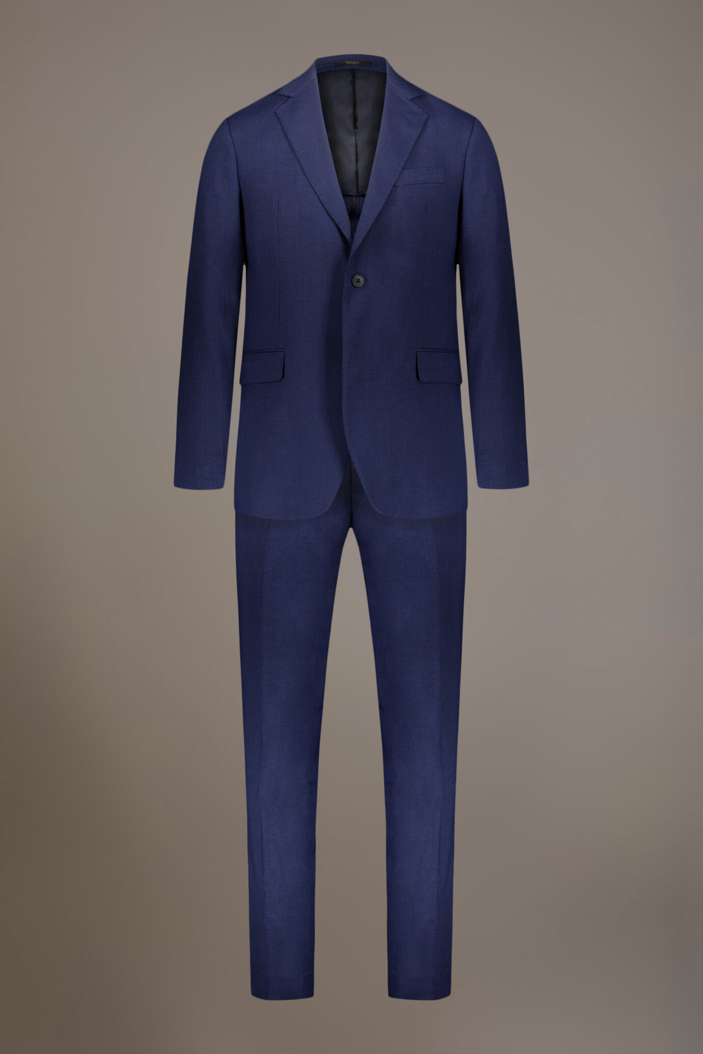 Regular fit single-breasted suit in grisaille fabric image number 8