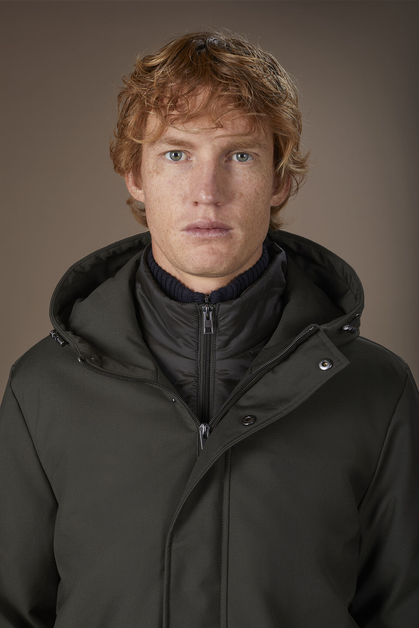 Men's padded jacket in technical fabric regular fit image number 2
