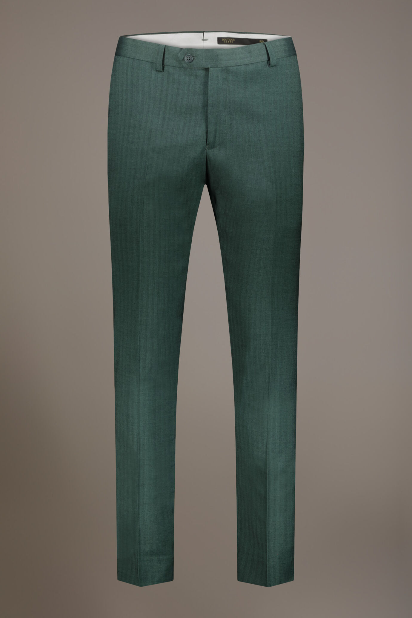 Regular fit single-breasted suit patterned herringbone fabric with solaro texture image number 6